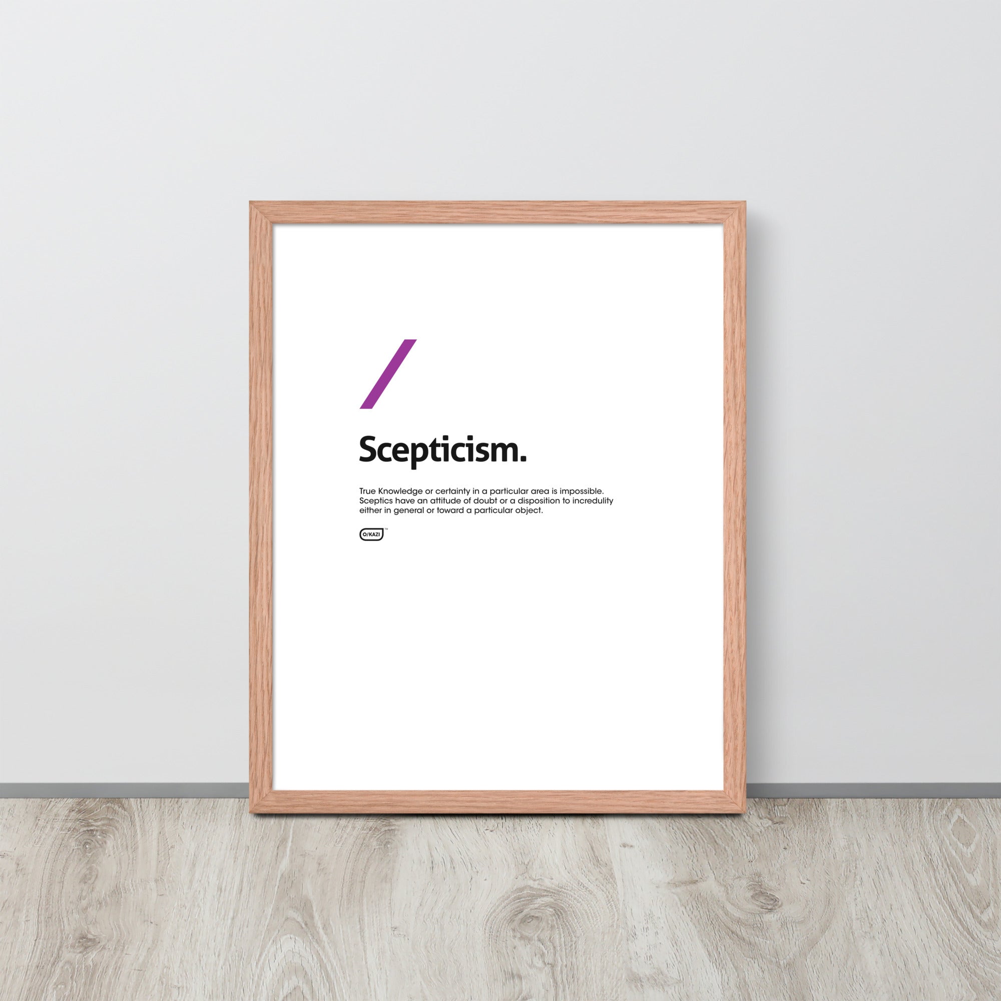 Philosophy - Skepticism - White Poster