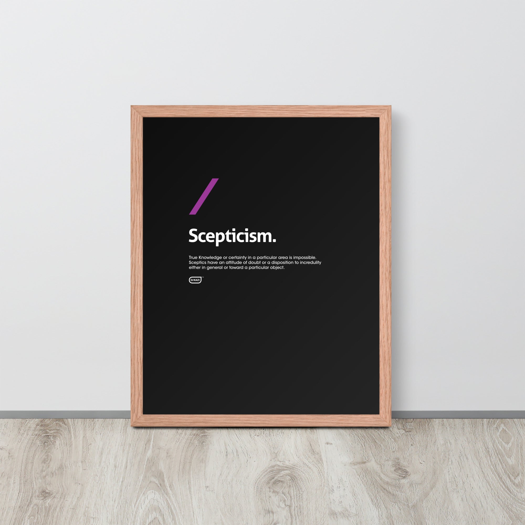 Philosophy - Skepticism - Black Poster