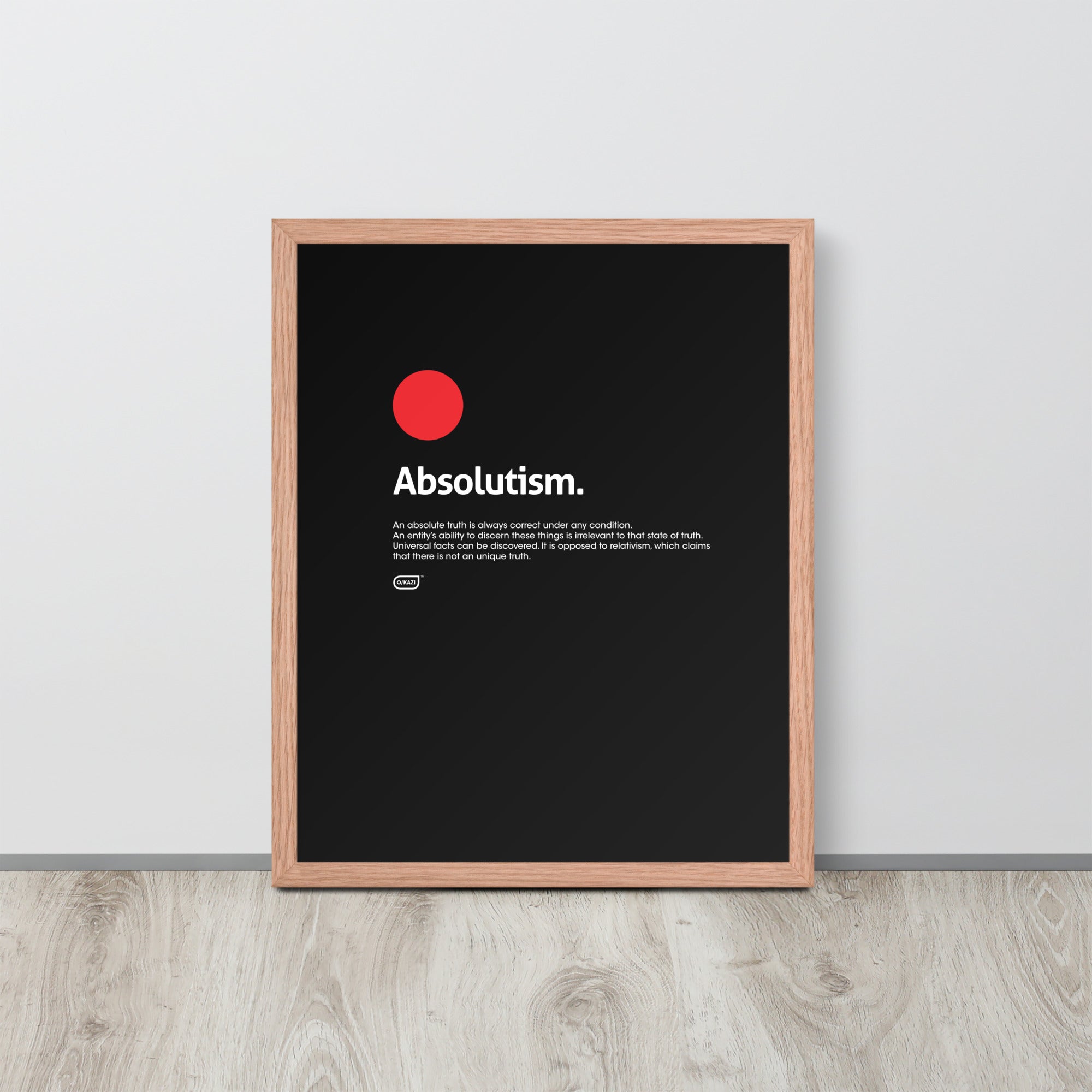 Philosophy - Absolutism - Black Poster