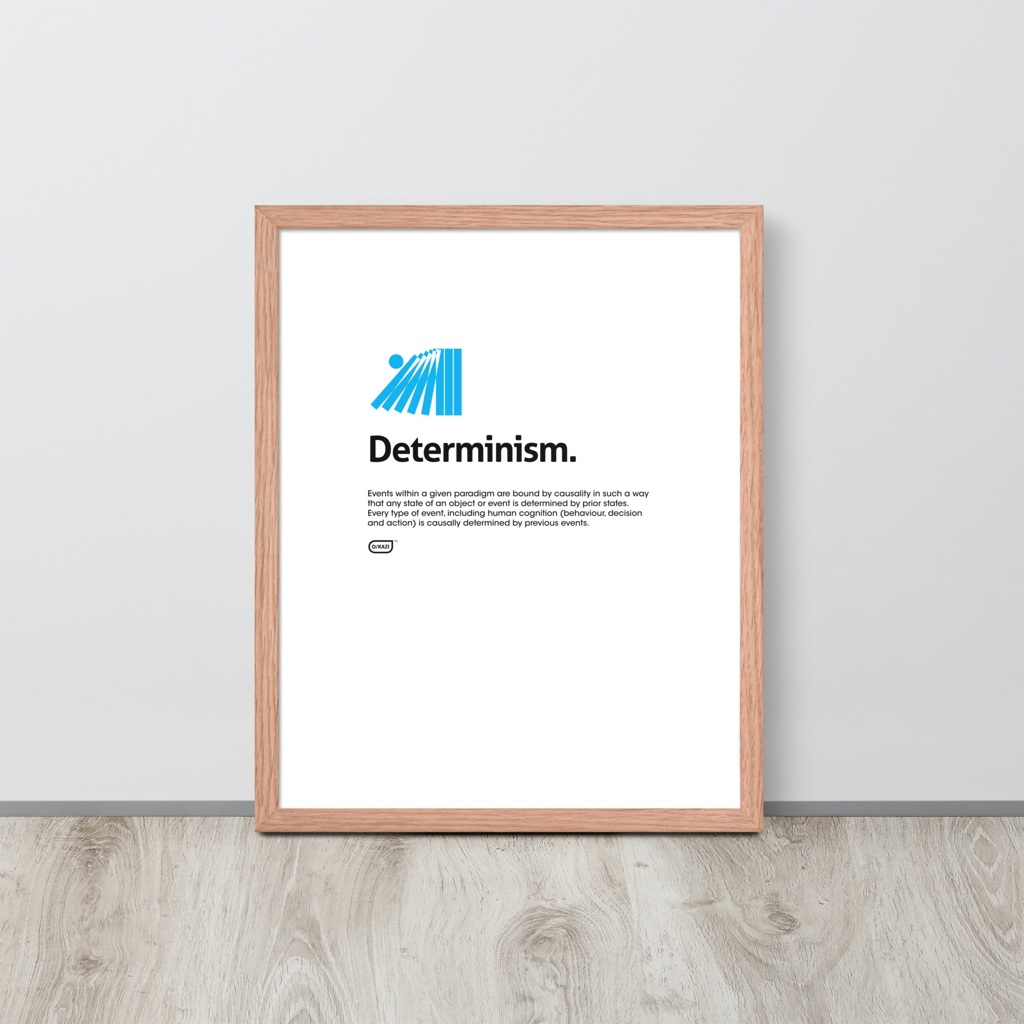 Philosophy - Determinism - White Poster