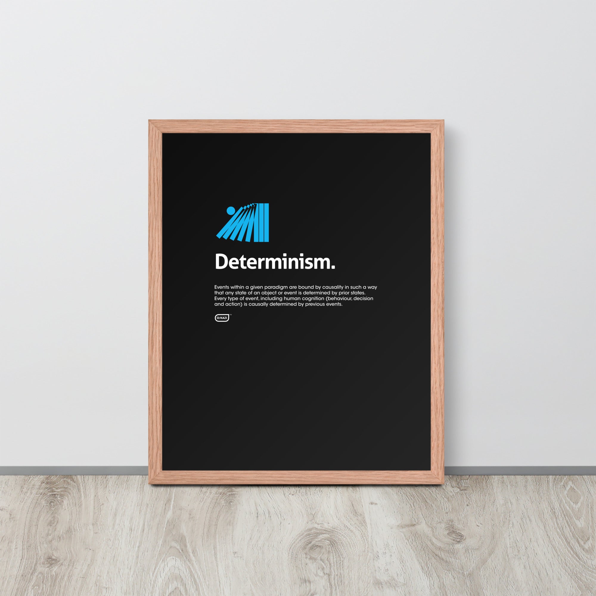 Philosophy - Determinism - Black Poster