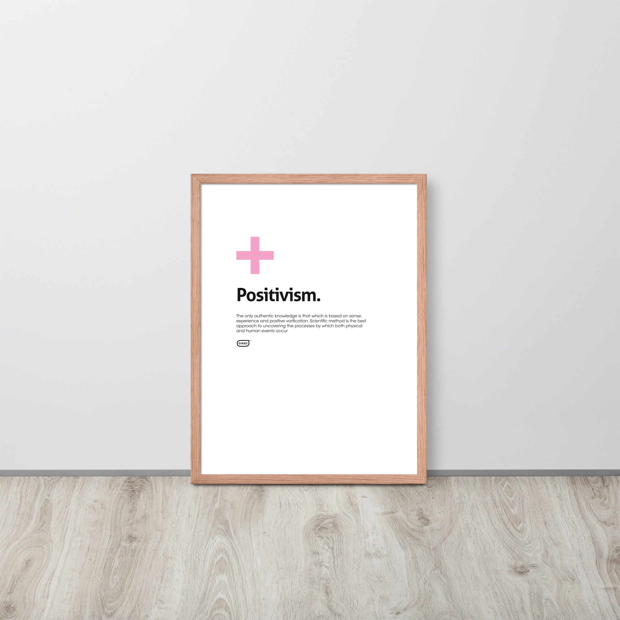 Philosophy - Positivism - White Poster