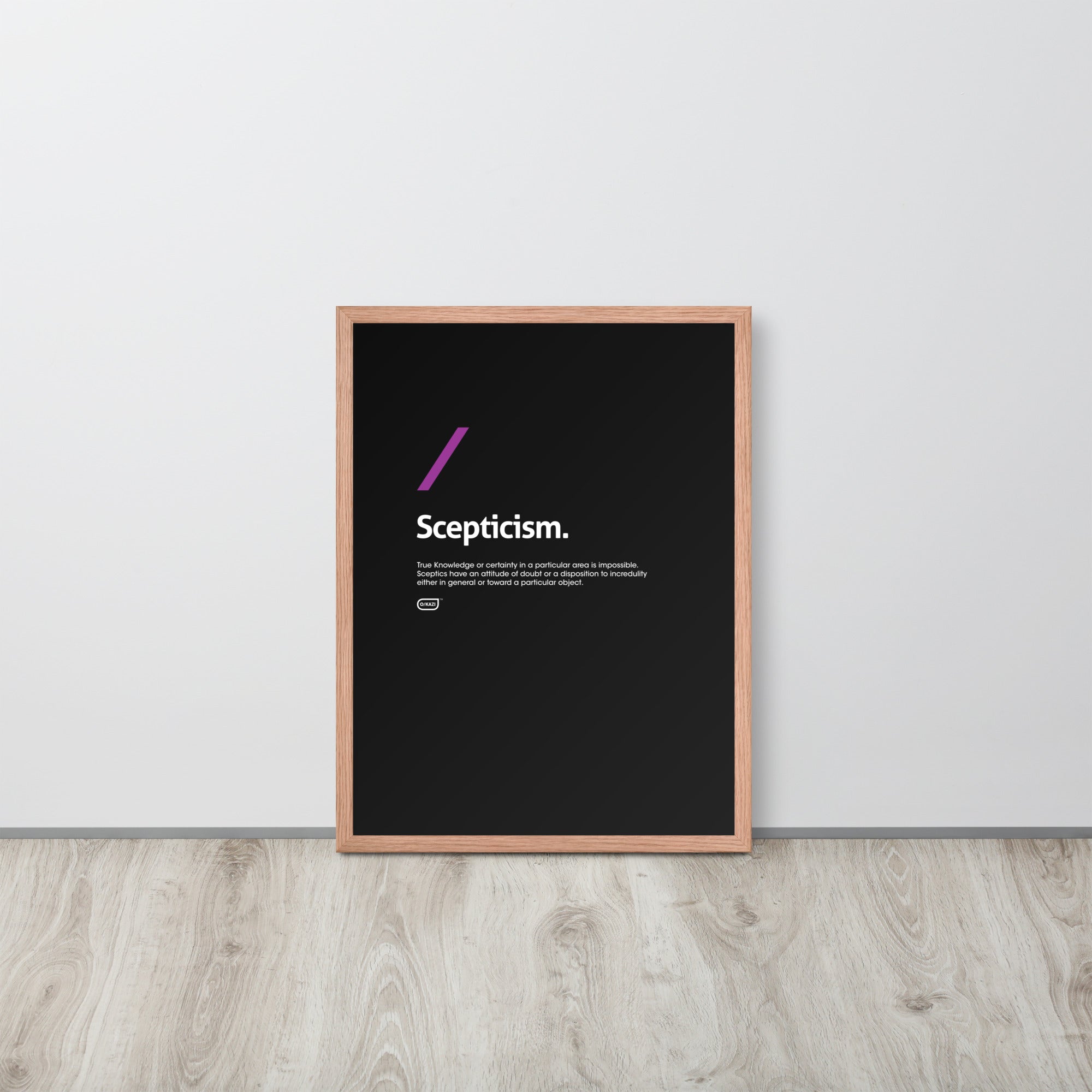 Philosophy - Skepticism - Black Poster