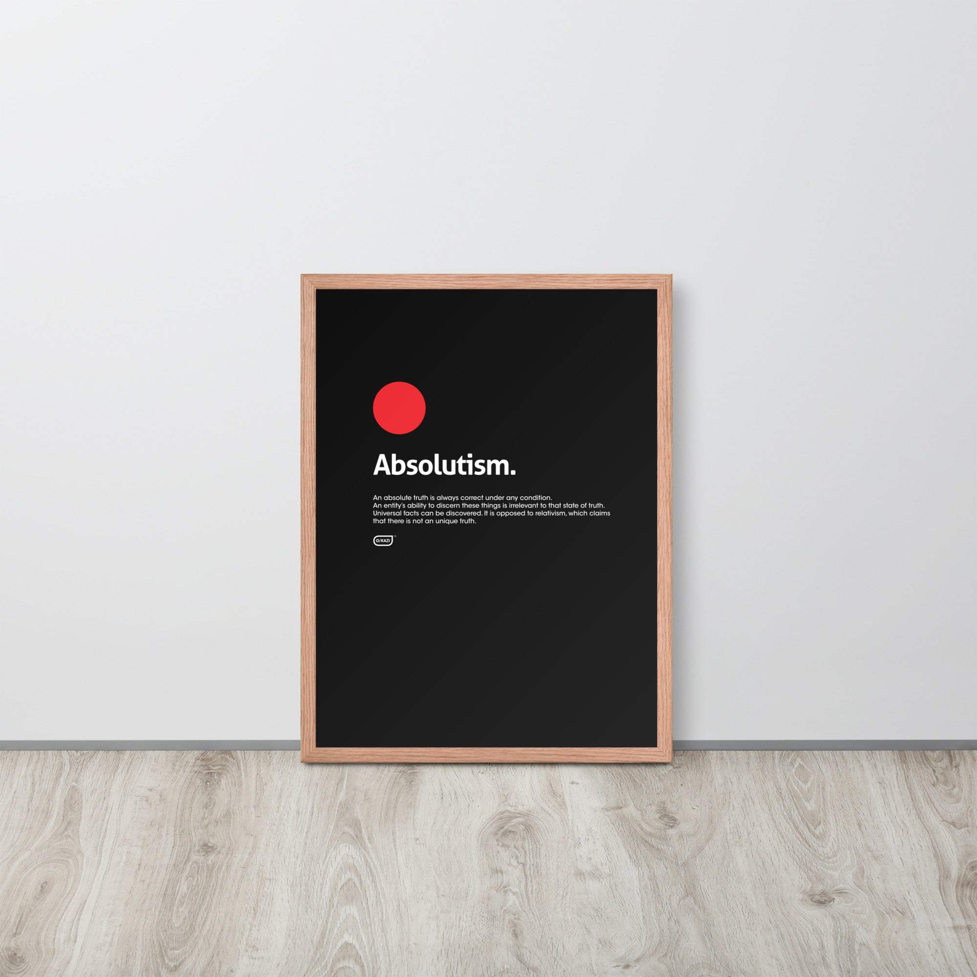 Philosophy - Absolutism - Black Poster