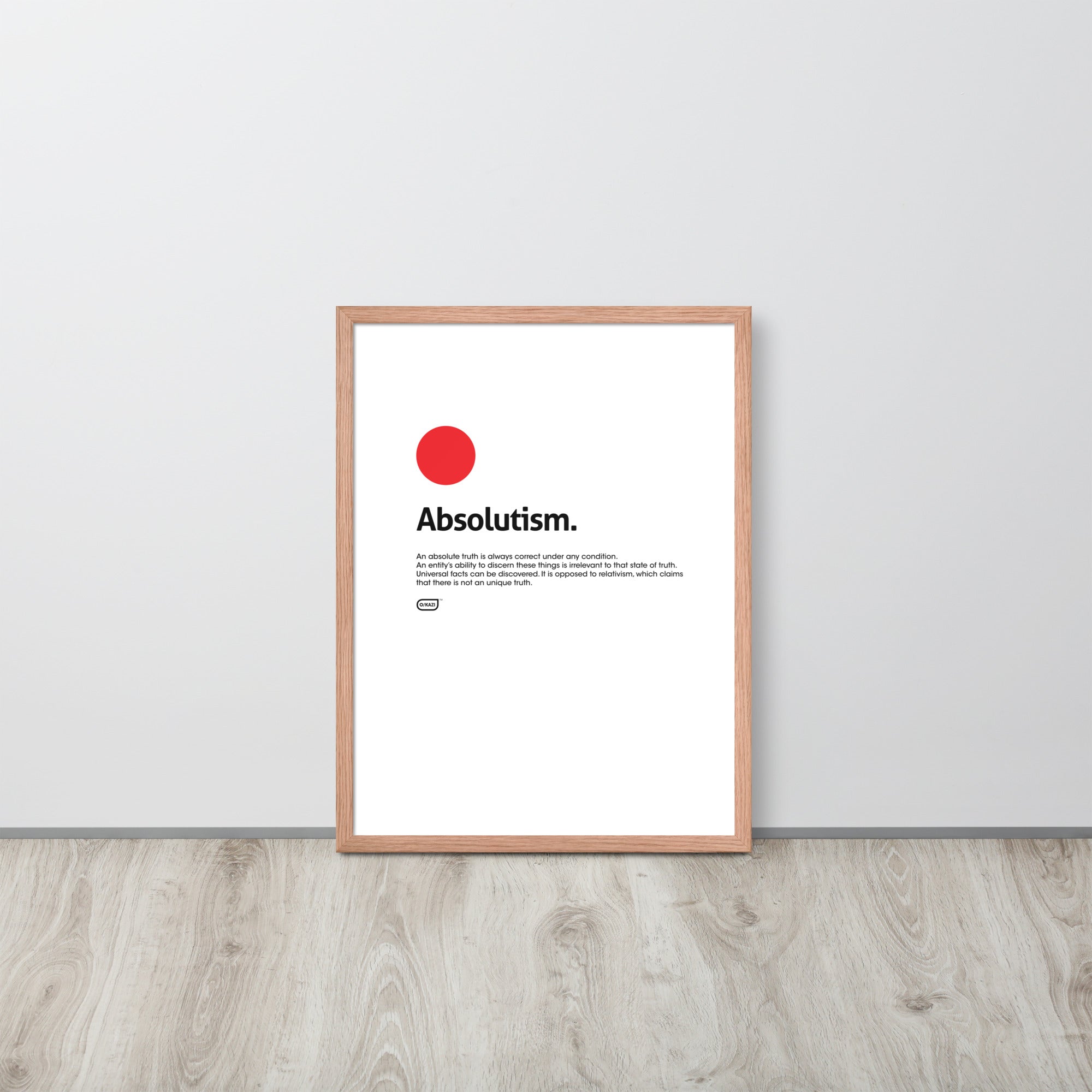 Philosophy - Absolutism - White Poster