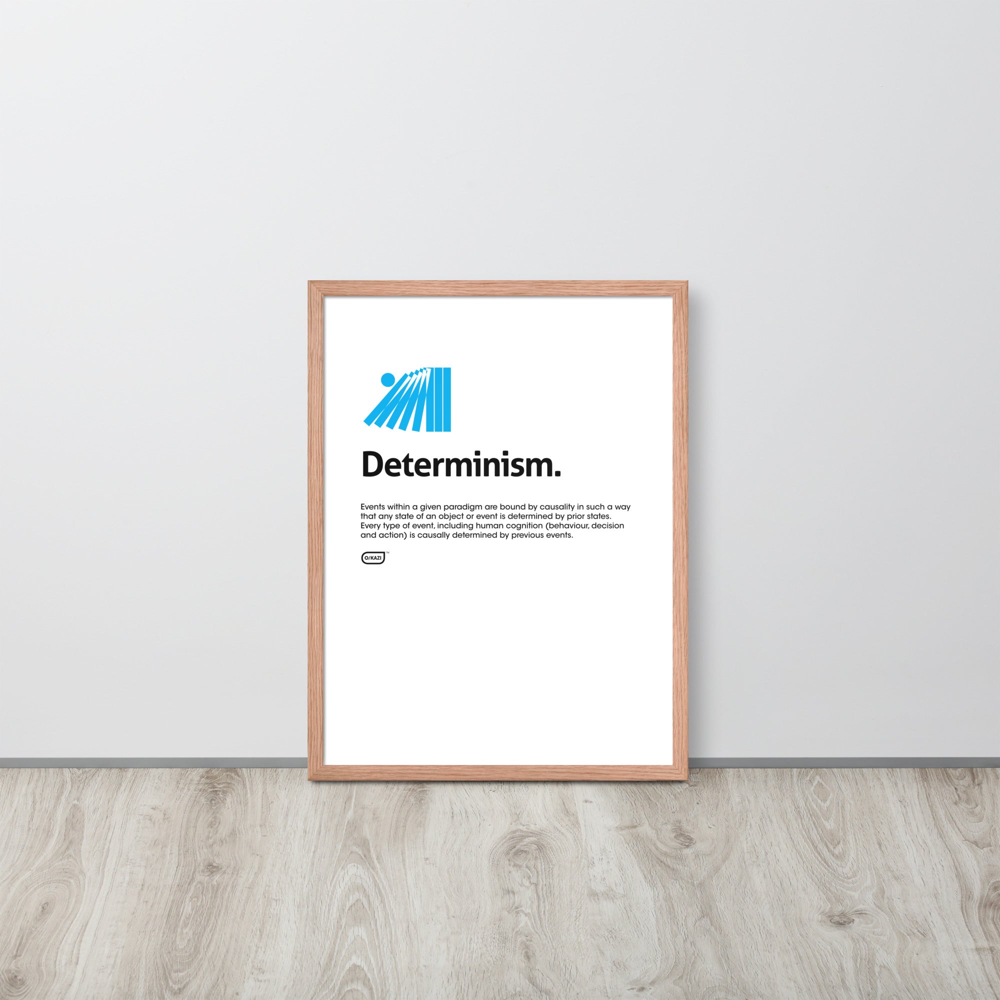 Philosophy - Determinism - White Poster