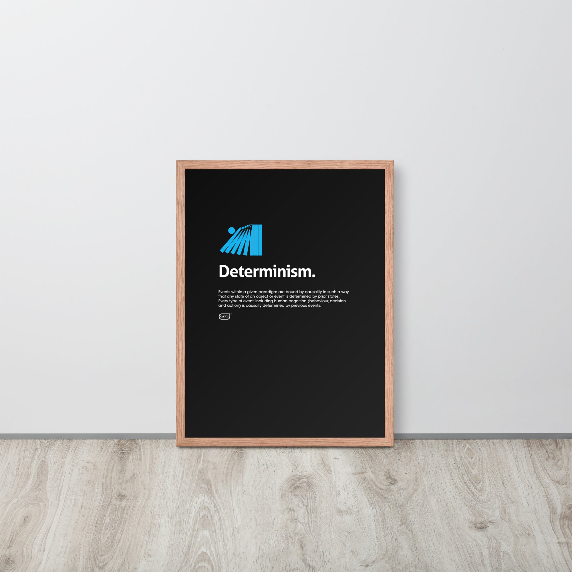 Philosophy - Determinism - Black Poster