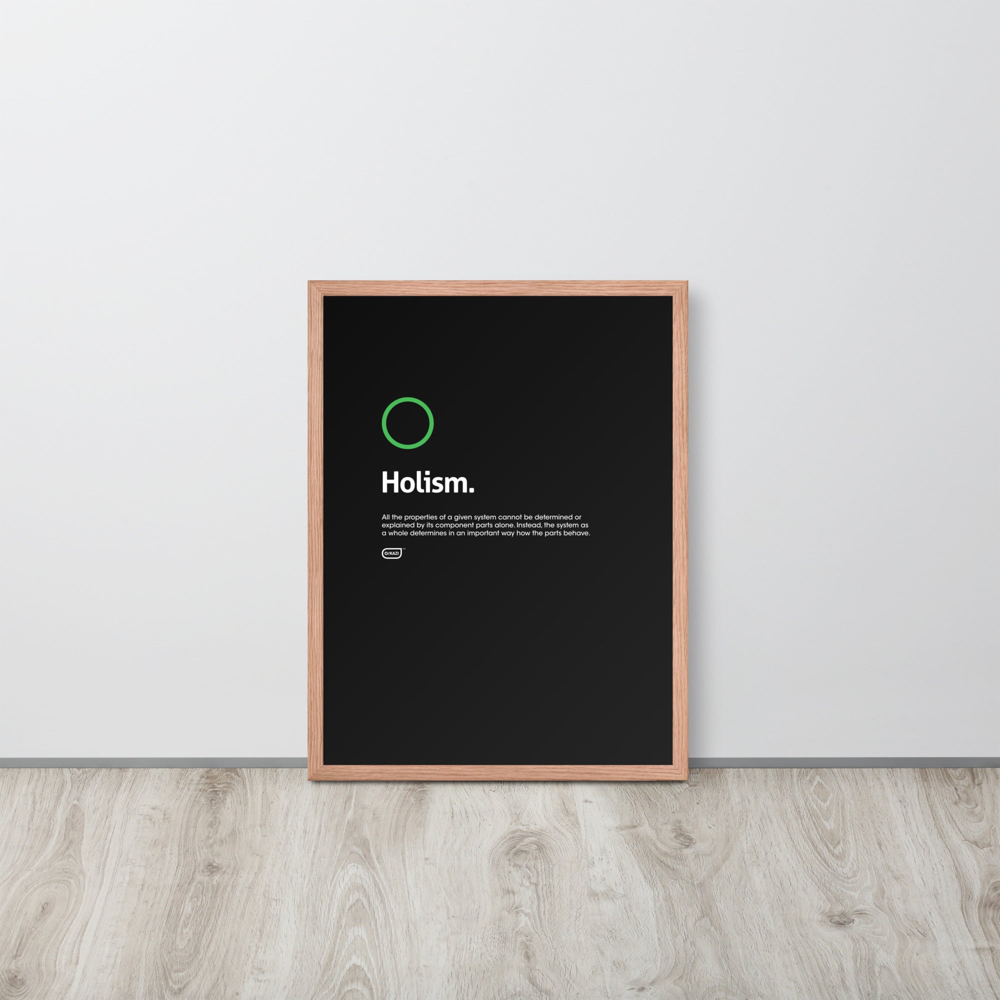 Philosophy - Holism - Black Poster