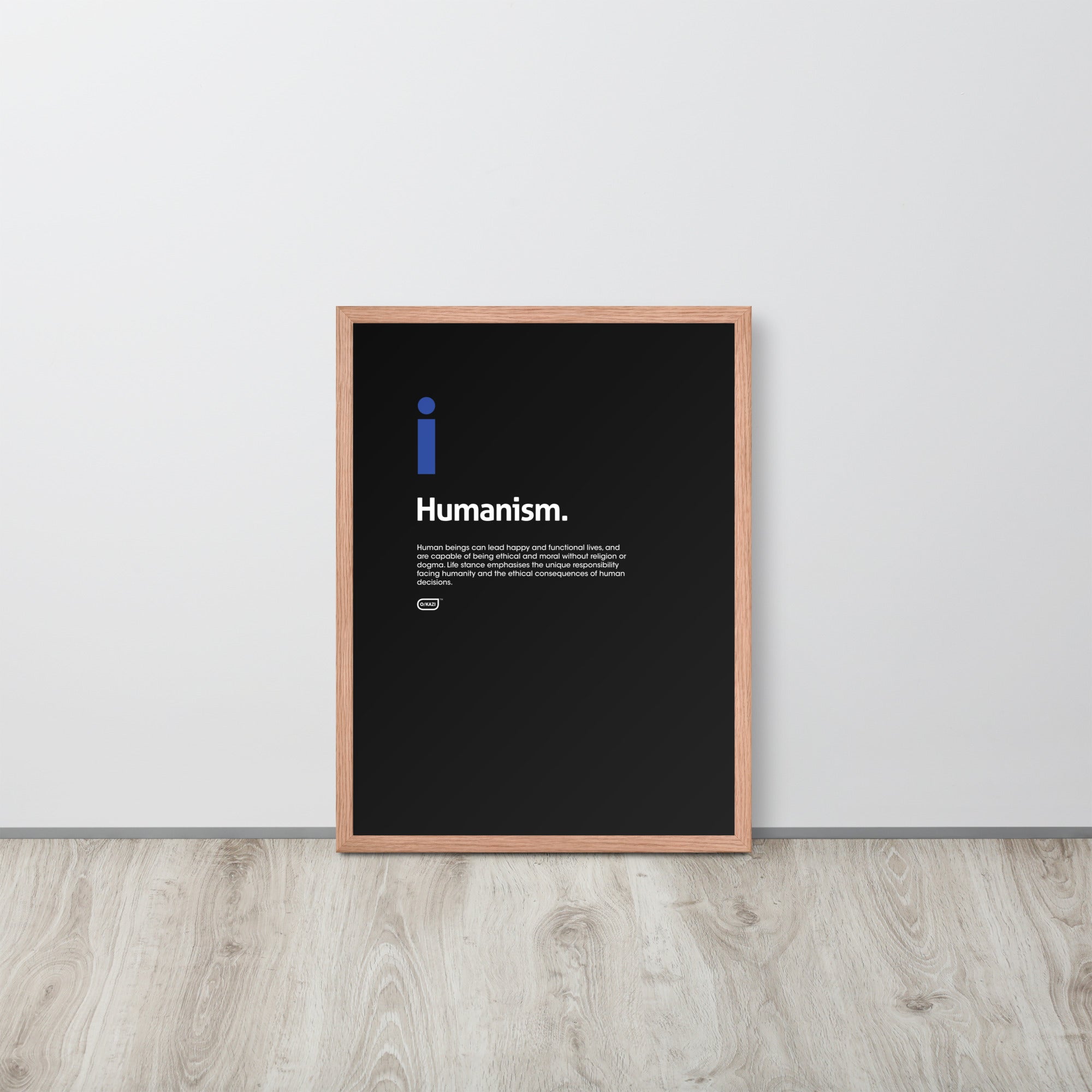 Philosophy - Humanism - Black Poster