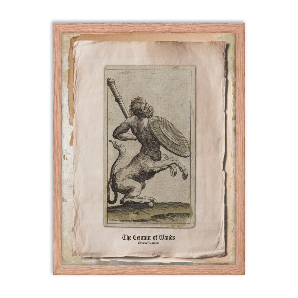 Le Centaure de Bâtonss / The Centaur of Wands, Tarot de Besançon.