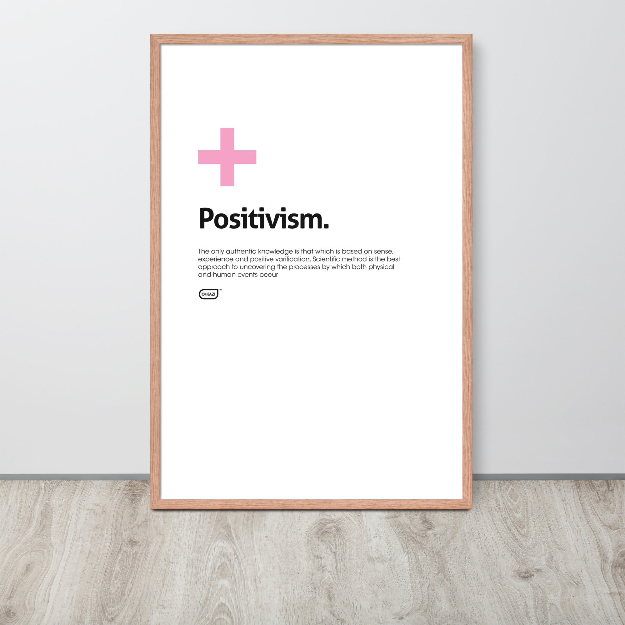 Philosophy - Positivism - White Poster