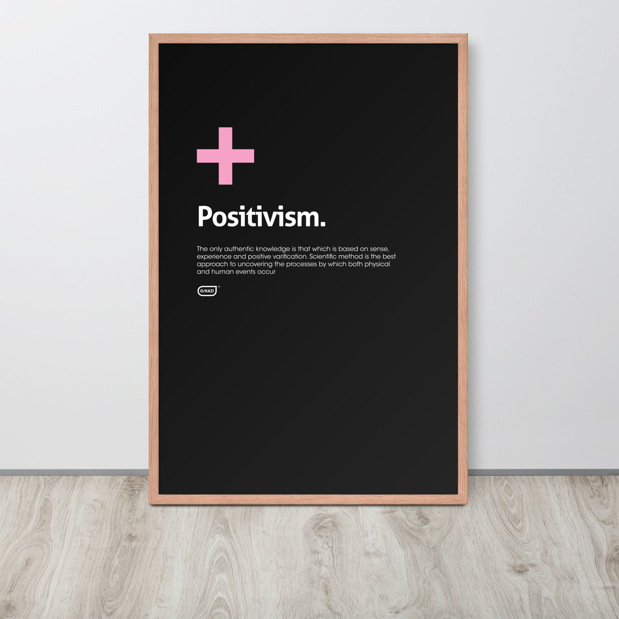 Philosophy - Positivism - Black Poster