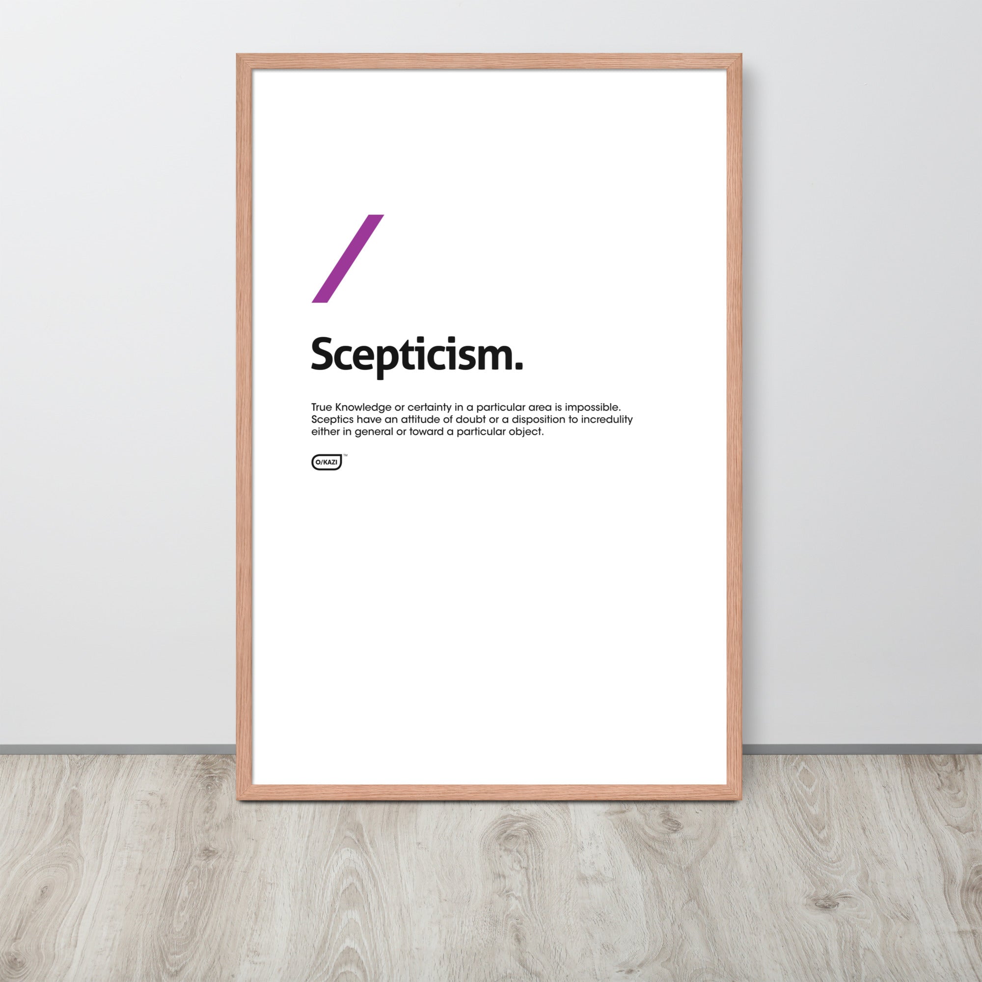 Philosophy - Skepticism - White Poster