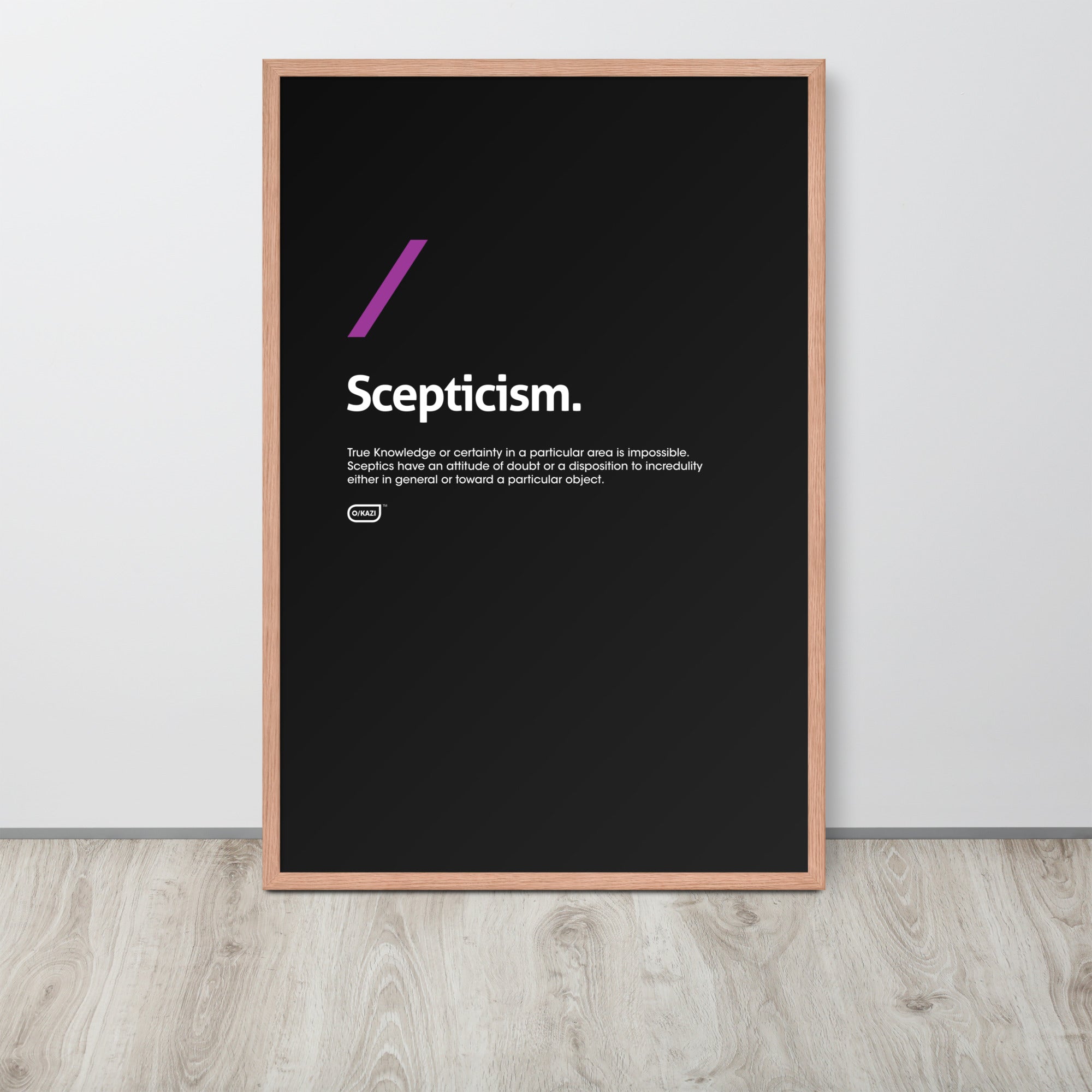 Philosophy - Skepticism - Black Poster