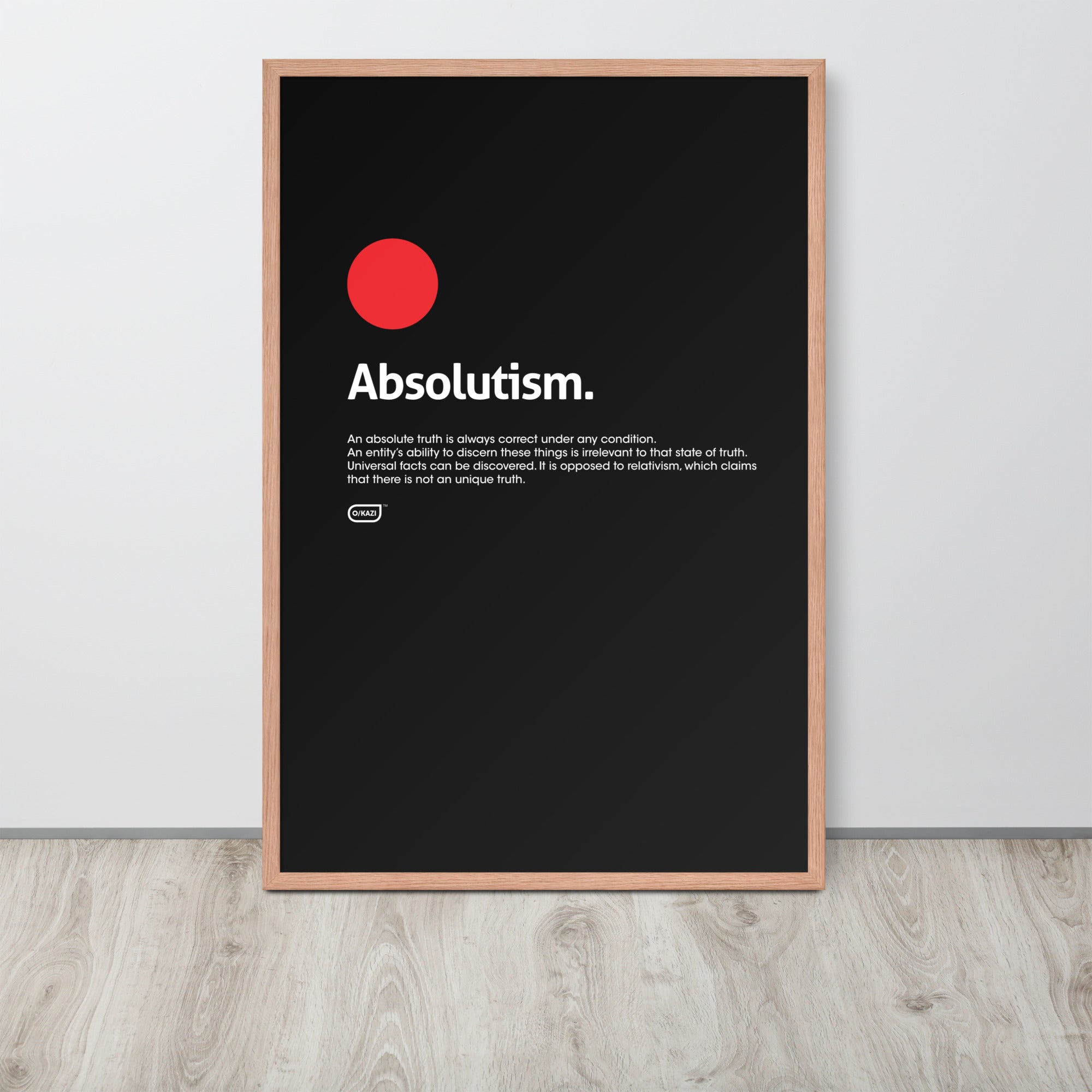 Philosophy - Absolutism - Black Poster