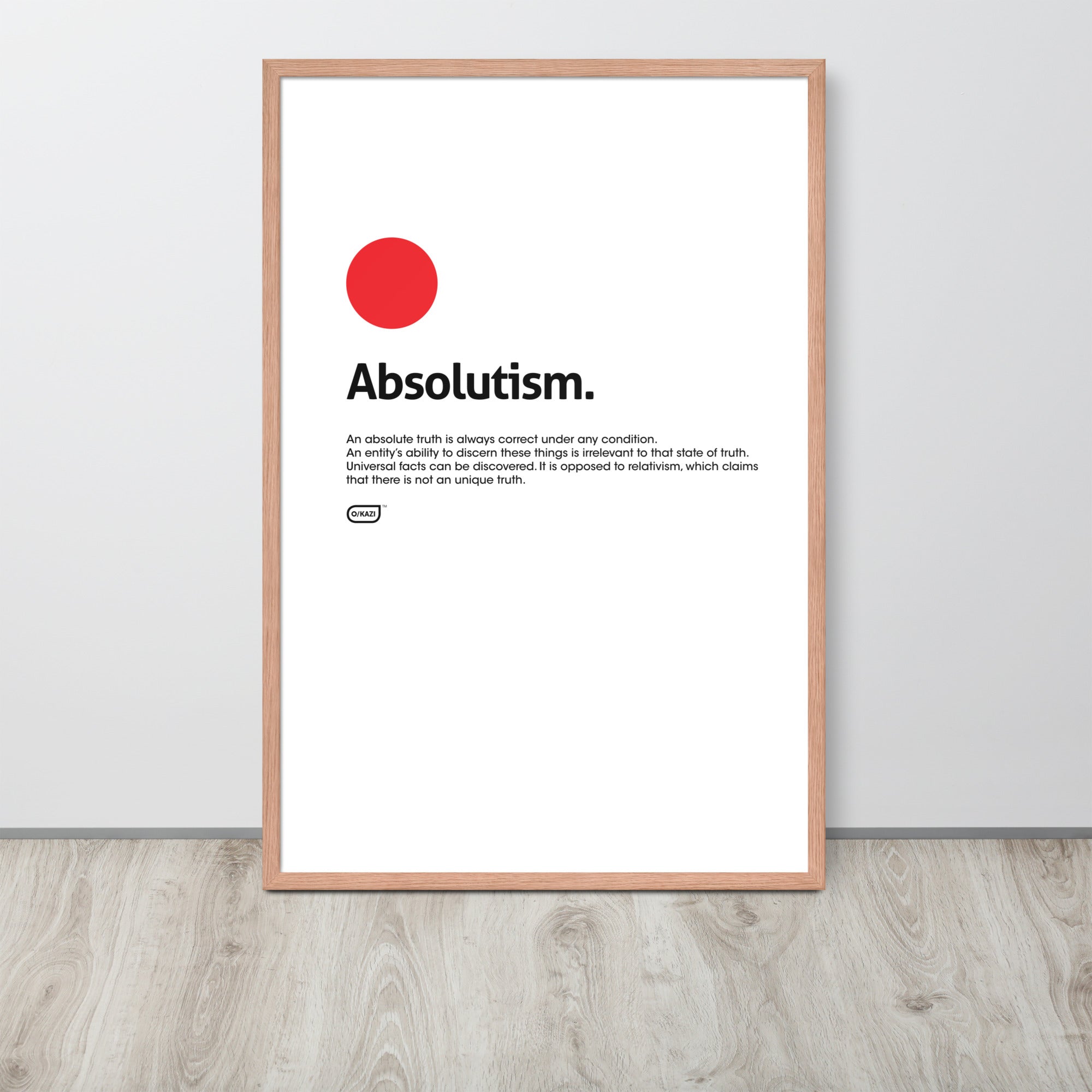 Philosophy - Absolutism - White Poster