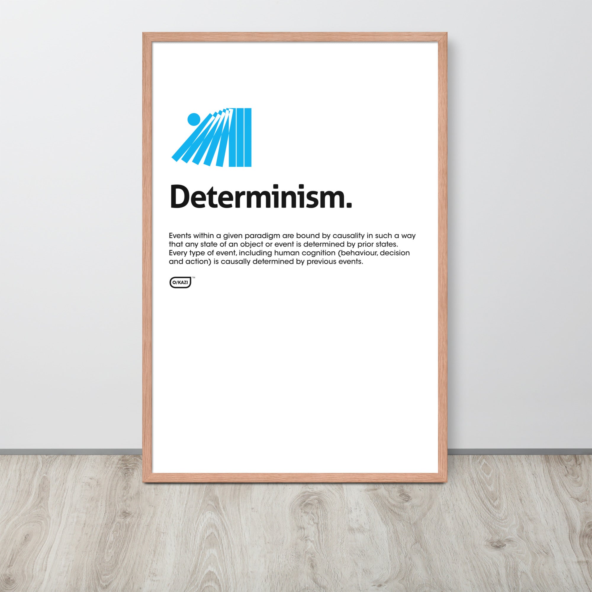 Philosophy - Determinism - White Poster