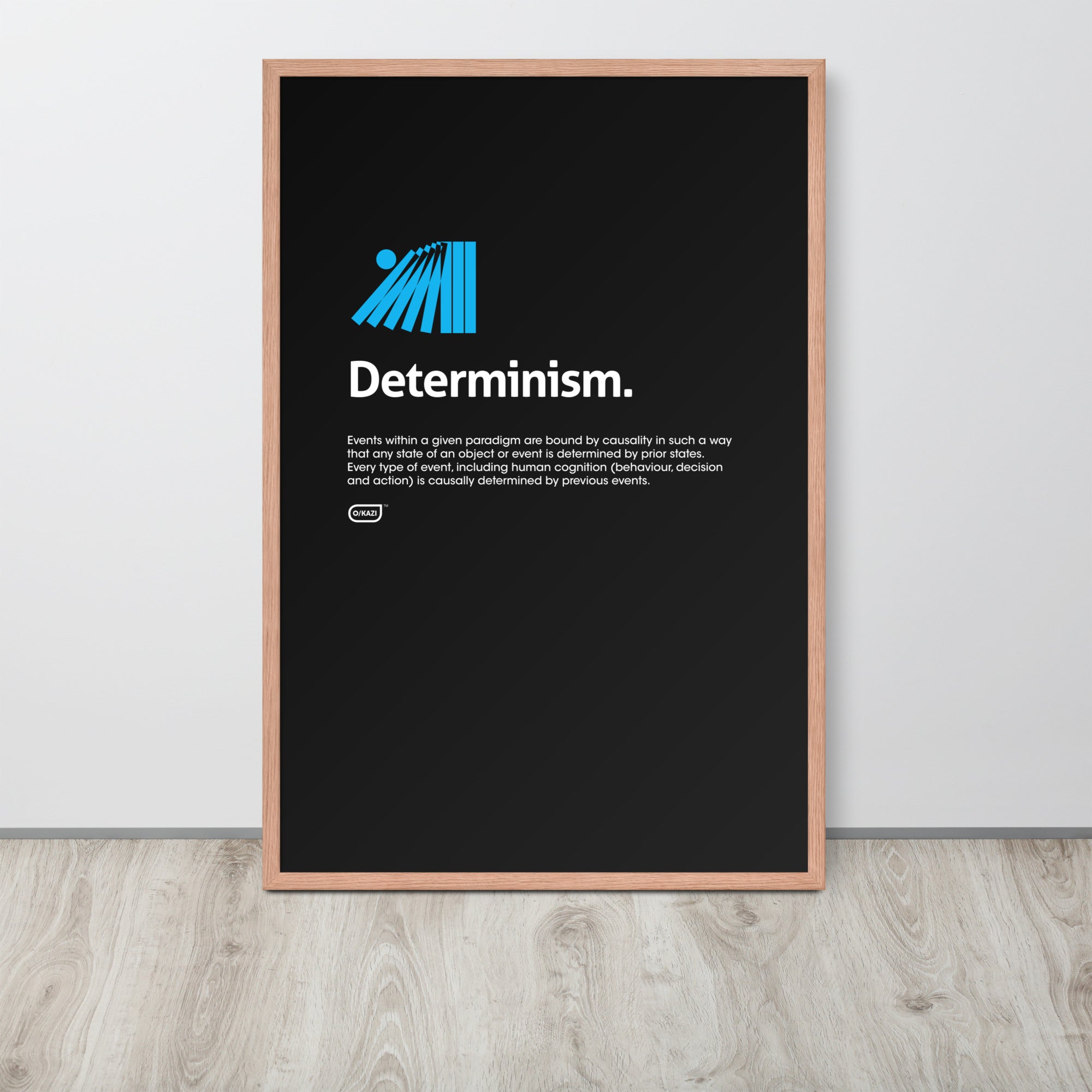 Philosophy - Determinism - Black Poster