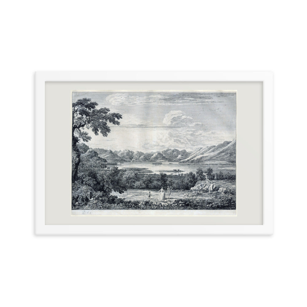 Antique Prints - Lake & Mountains