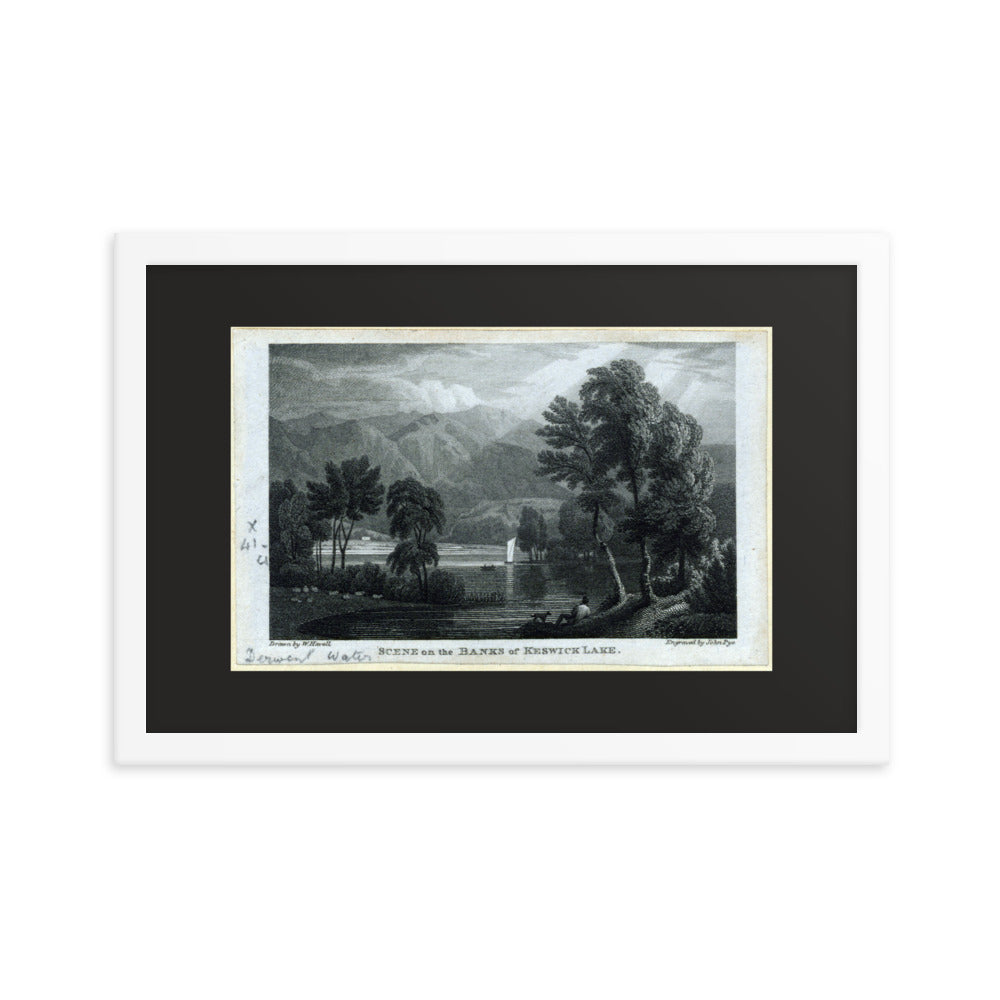 Antique Prints - Banks of Keswick Lake