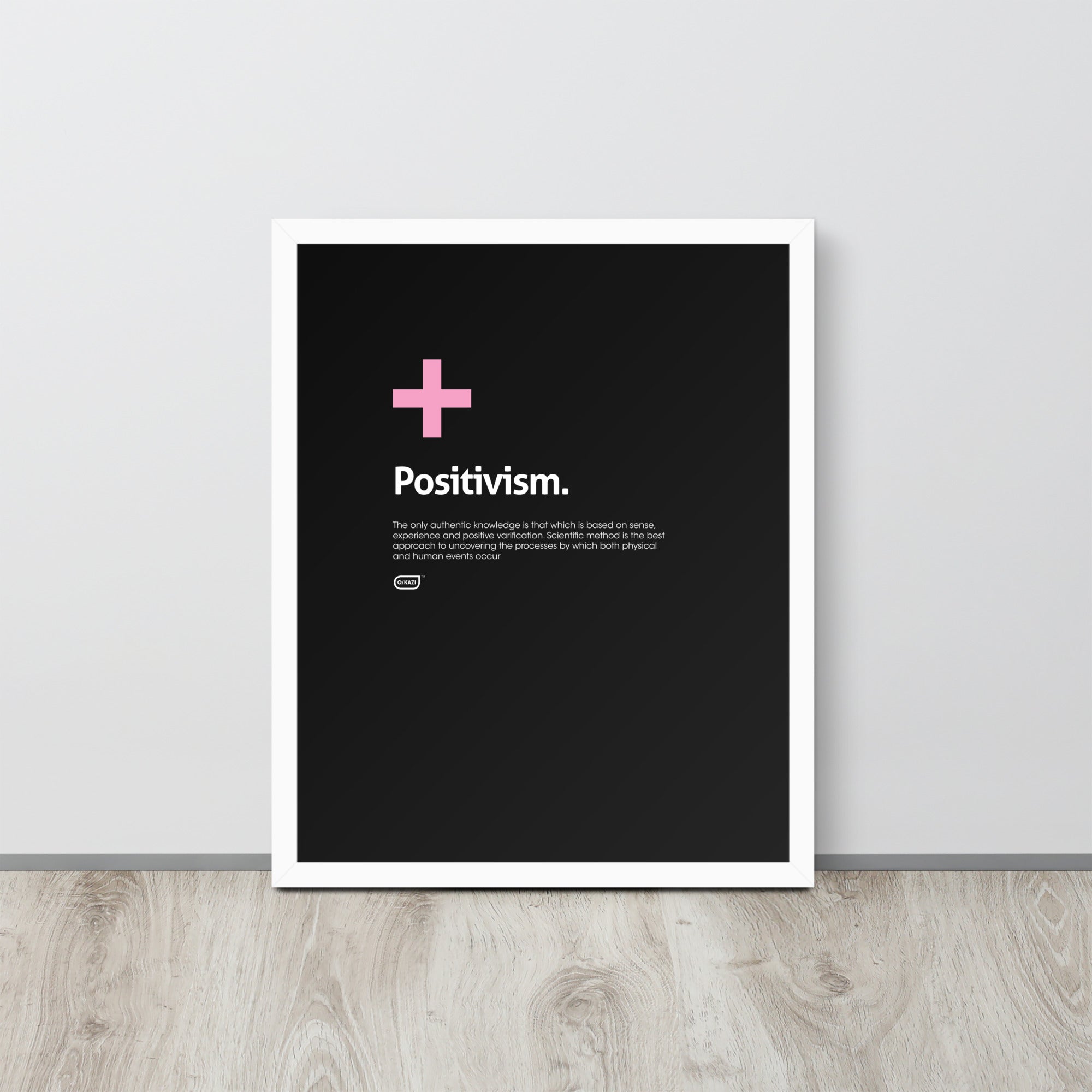 Philosophy - Positivism - Black Poster