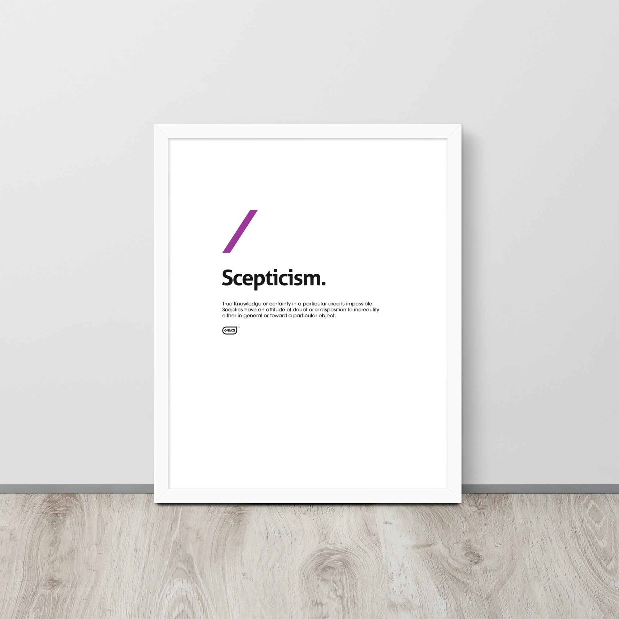 Philosophy - Skepticism - White Poster