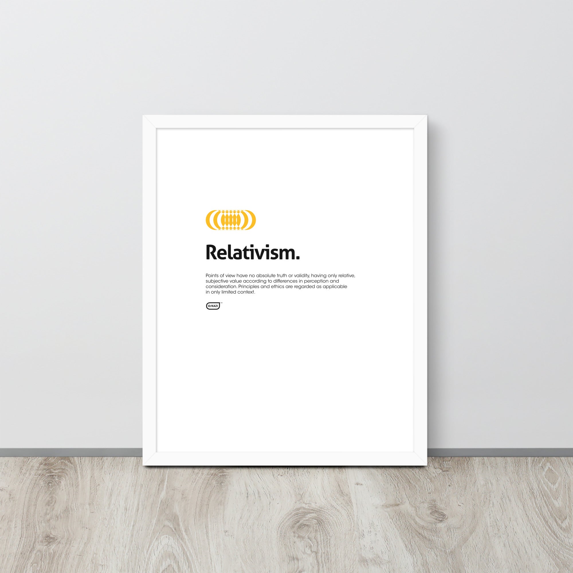 Philosophy - Relativism - White Poster