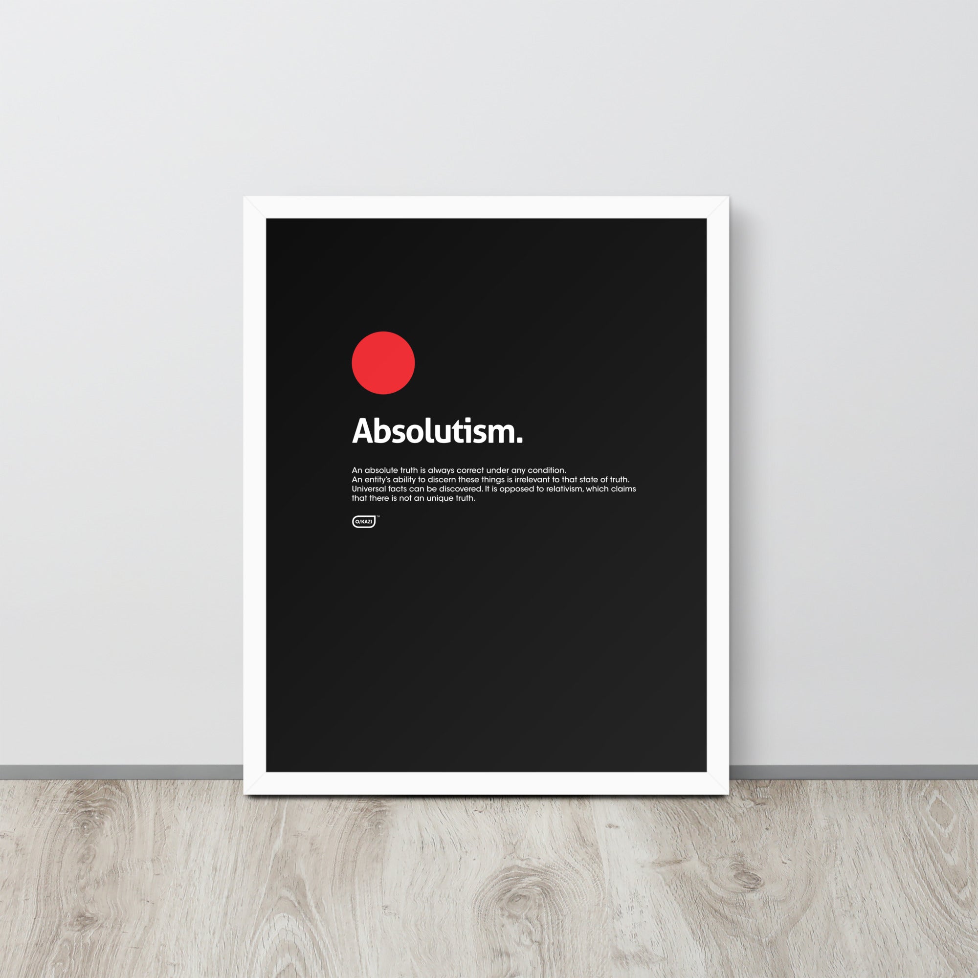 Philosophy - Absolutism - Black Poster