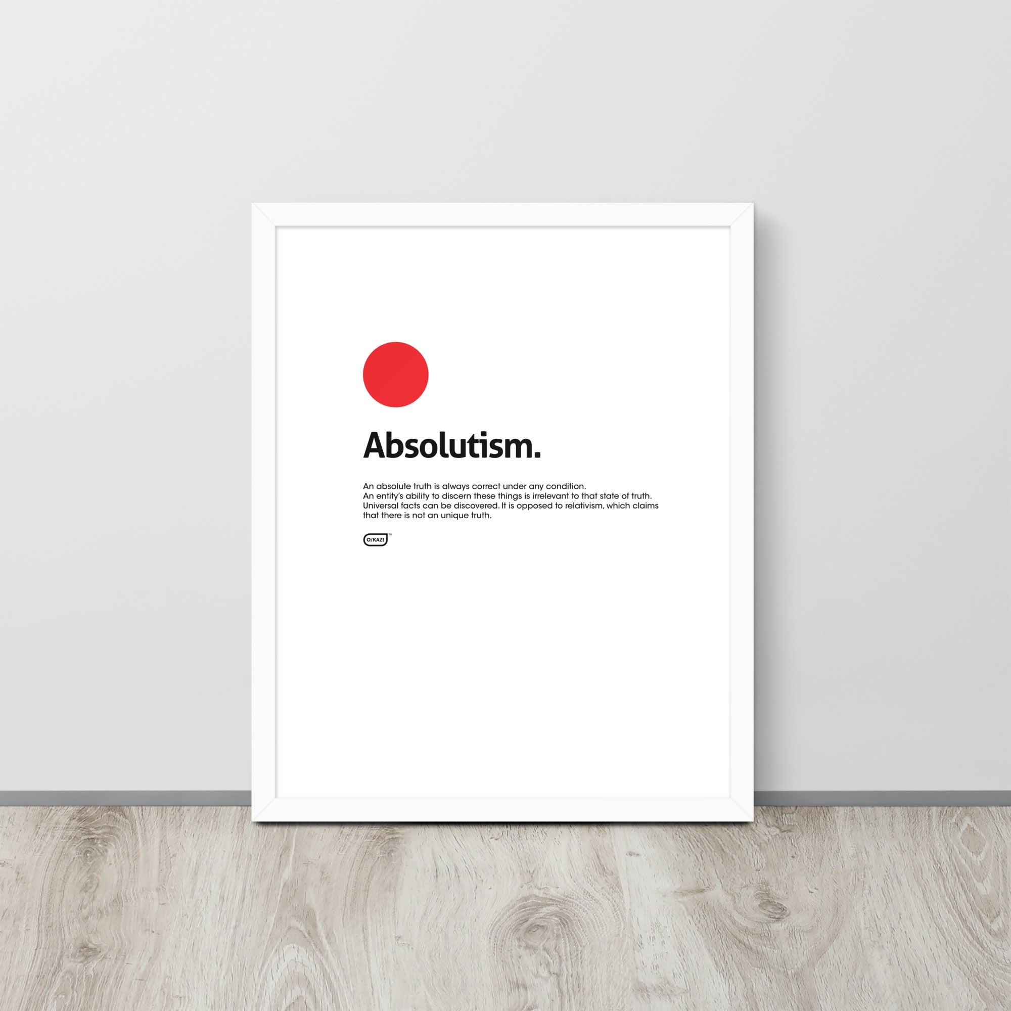 Philosophy - Absolutism - White Poster