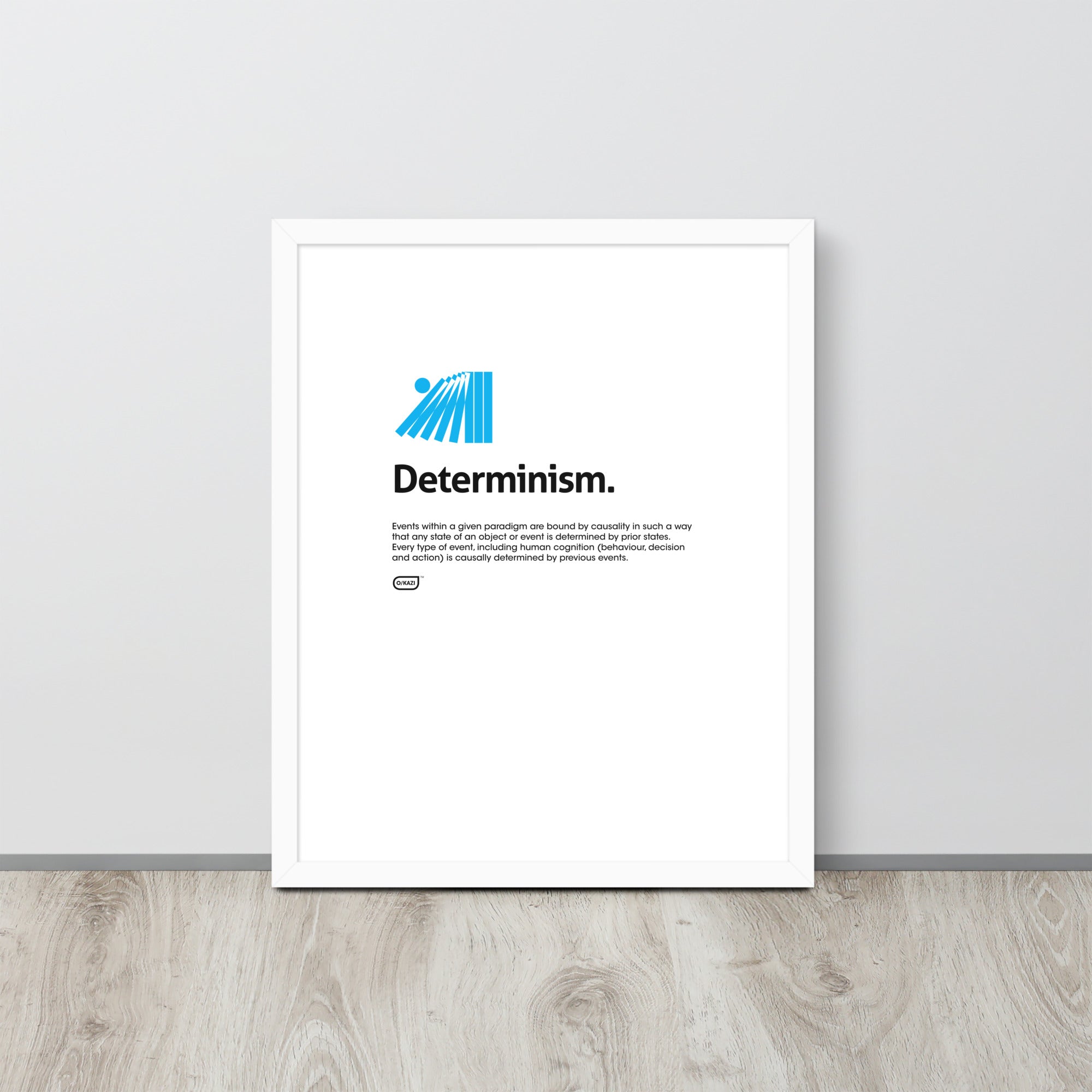 Philosophy - Determinism - White Poster