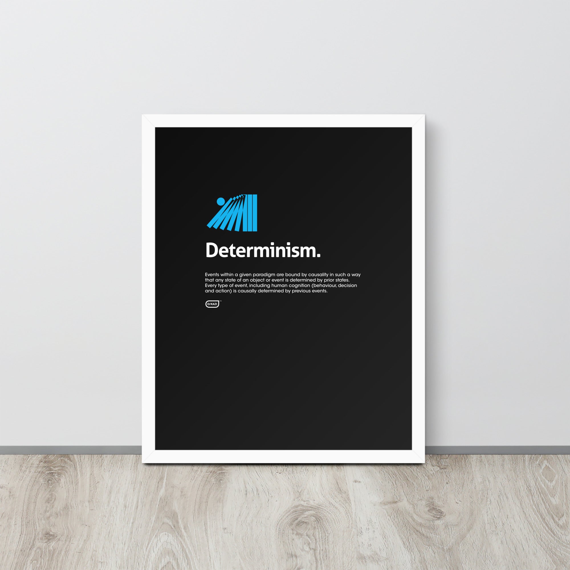 Philosophy - Determinism - Black Poster