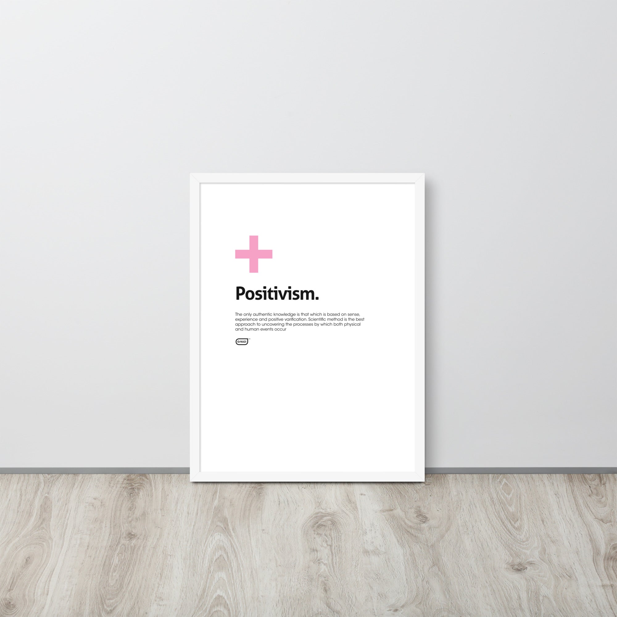 Philosophy - Positivism - White Poster