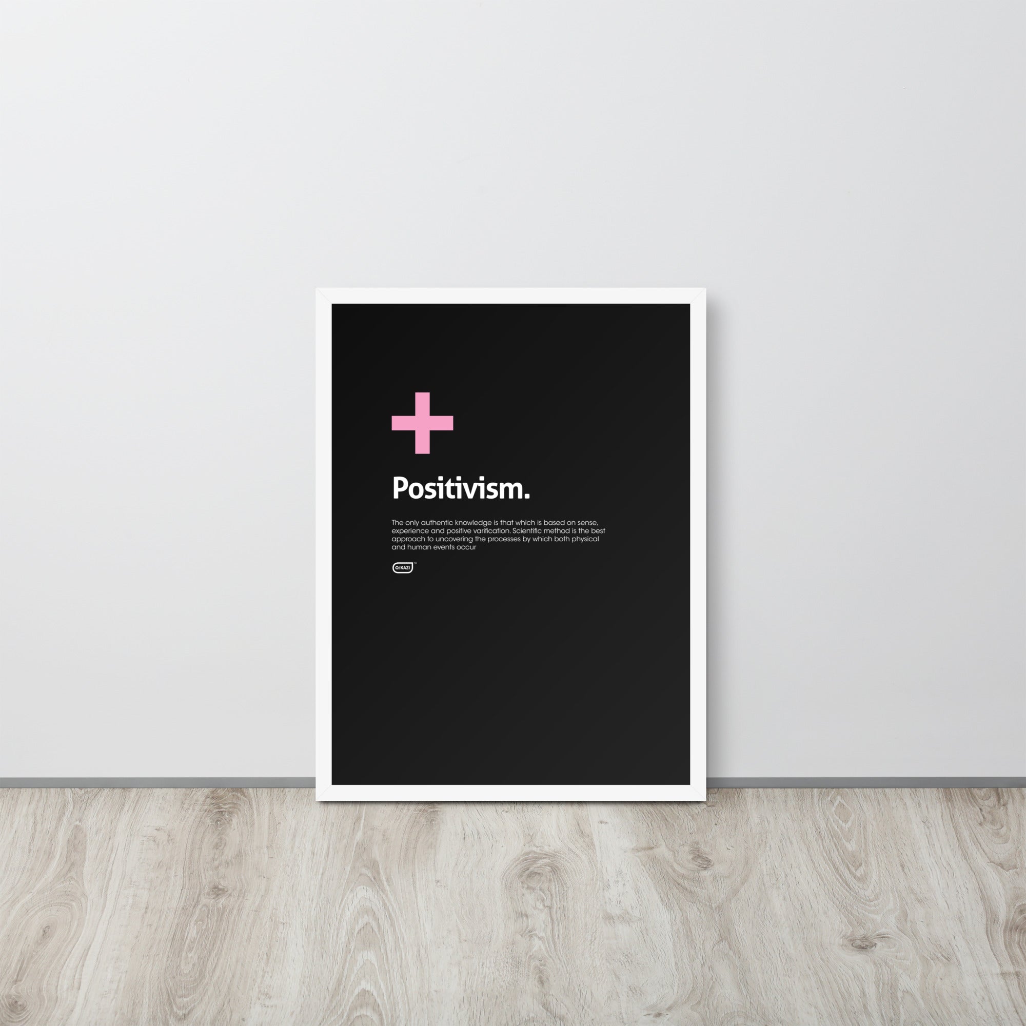 Philosophy - Positivism - Black Poster