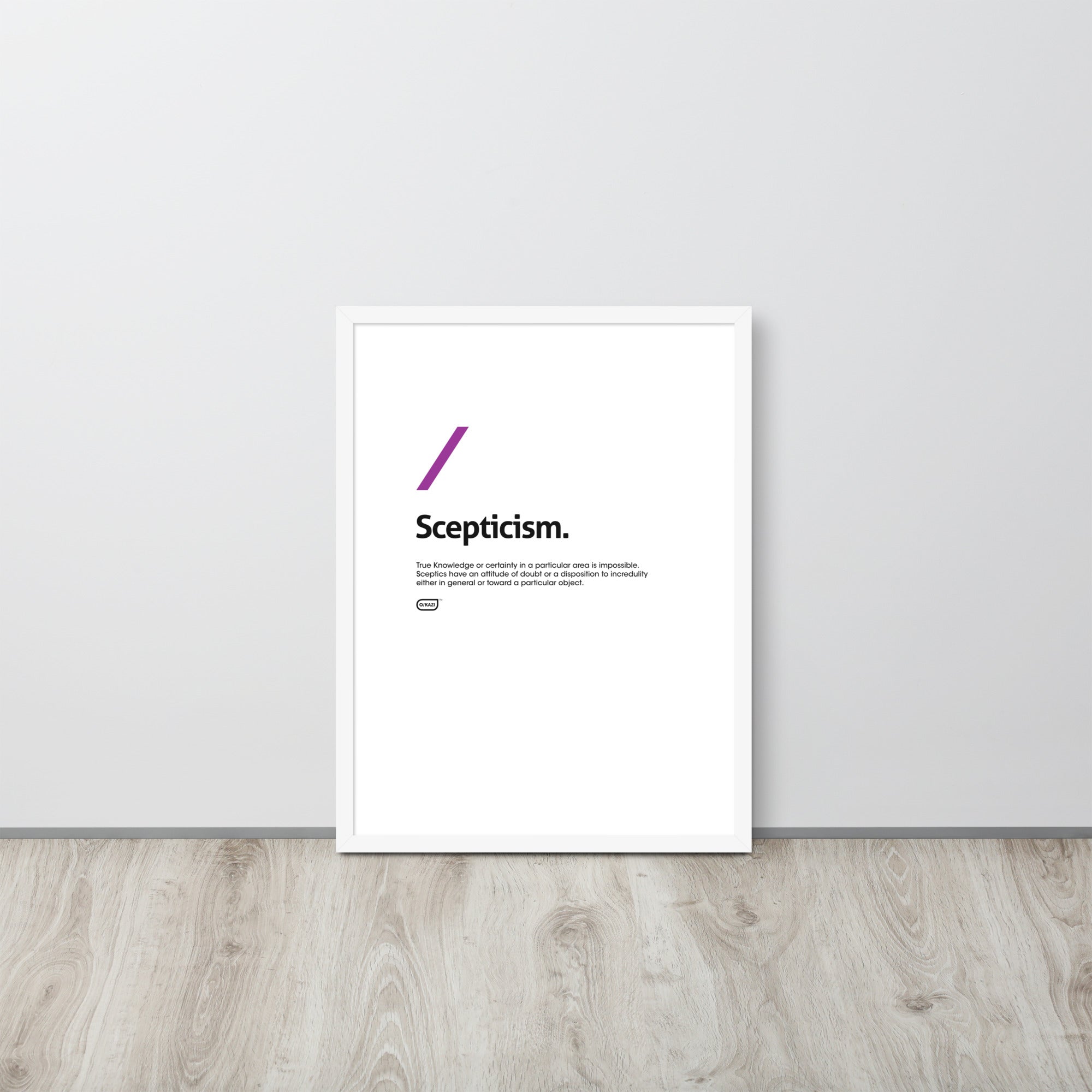 Philosophy - Skepticism - White Poster