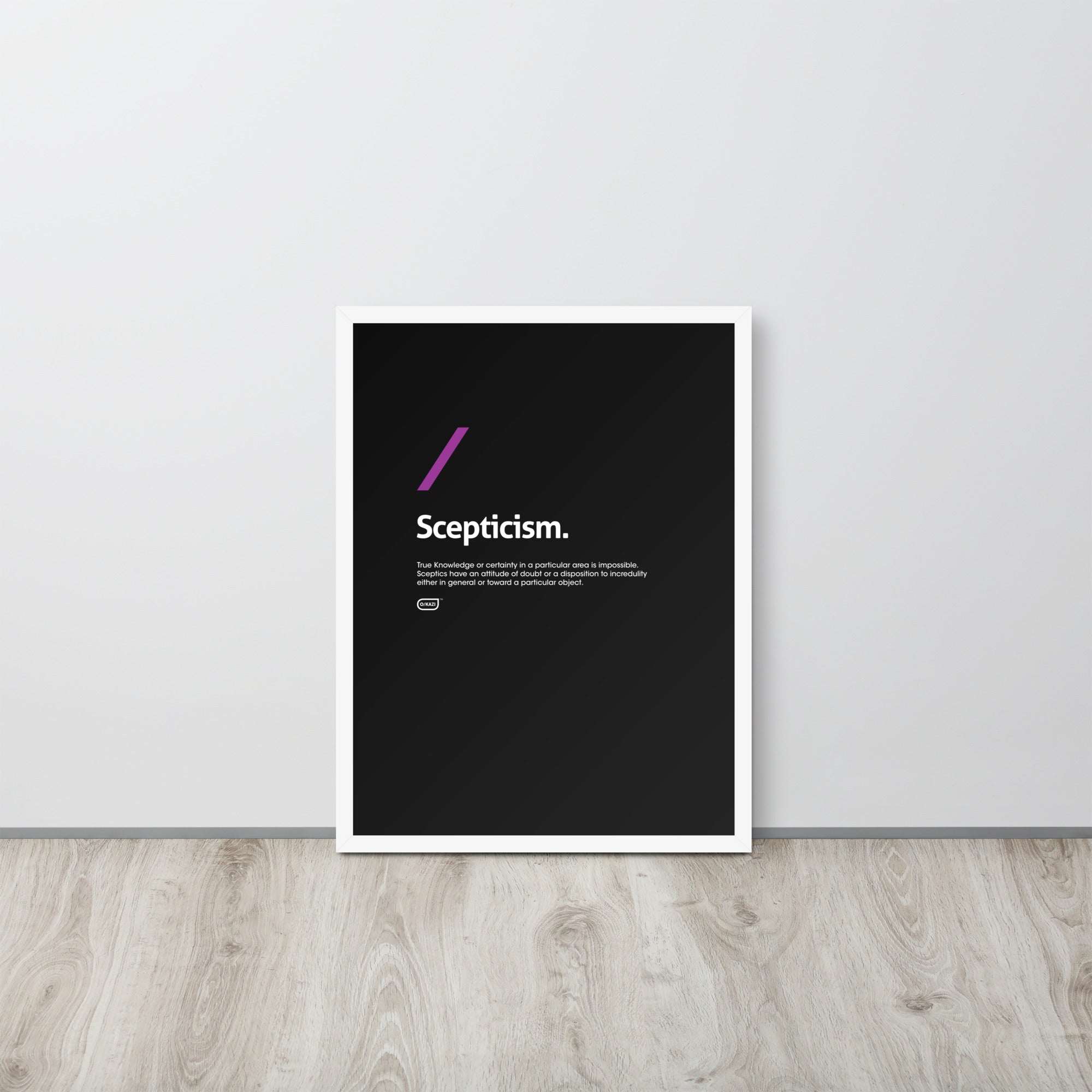 Philosophy - Skepticism - Black Poster