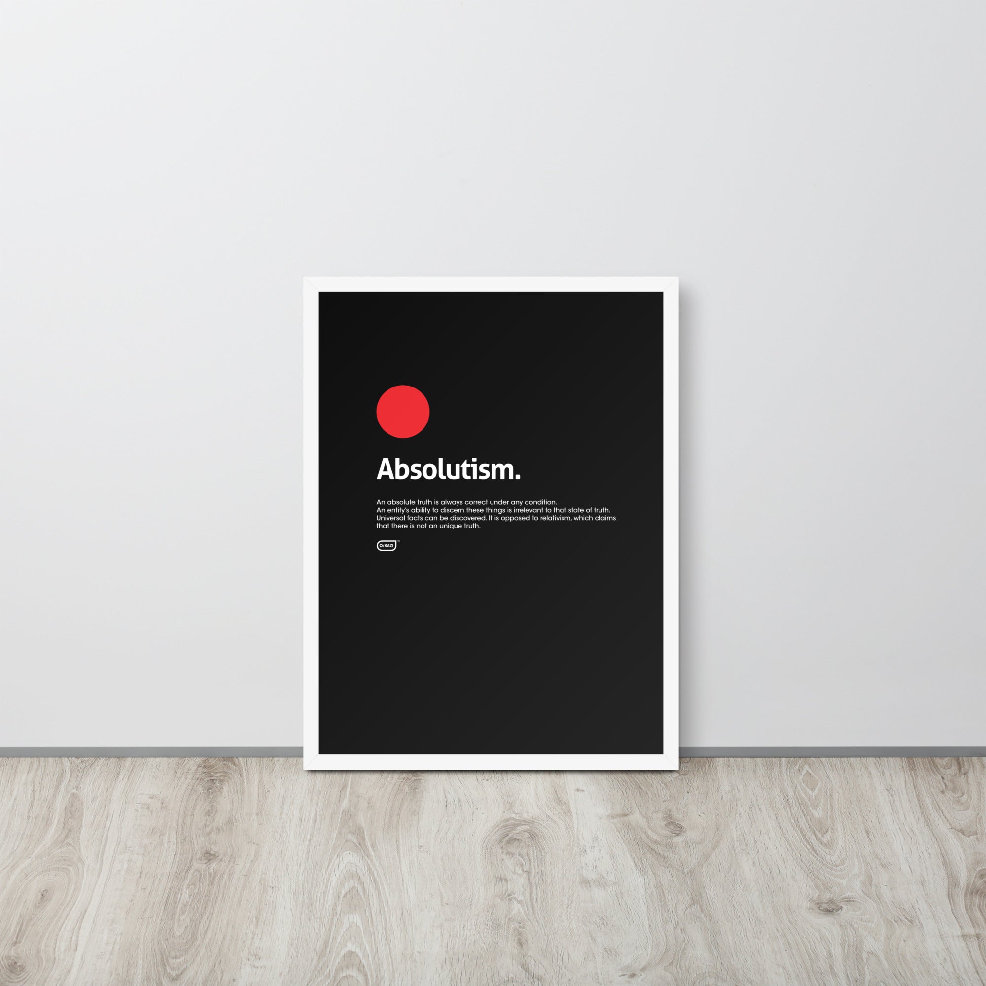 Philosophy - Absolutism - Black Poster