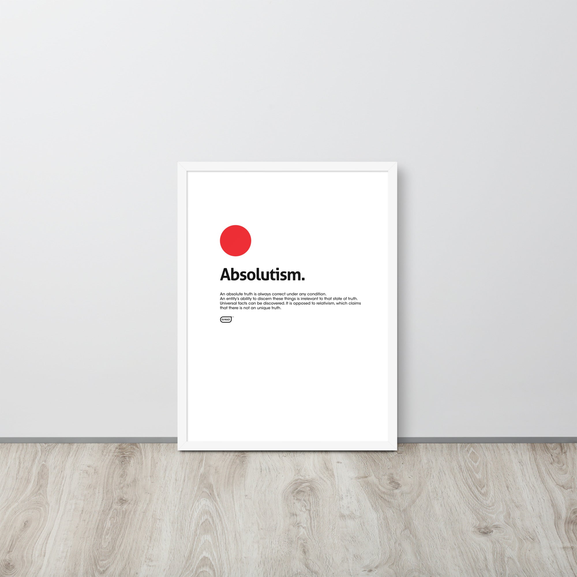 Philosophy - Absolutism - White Poster