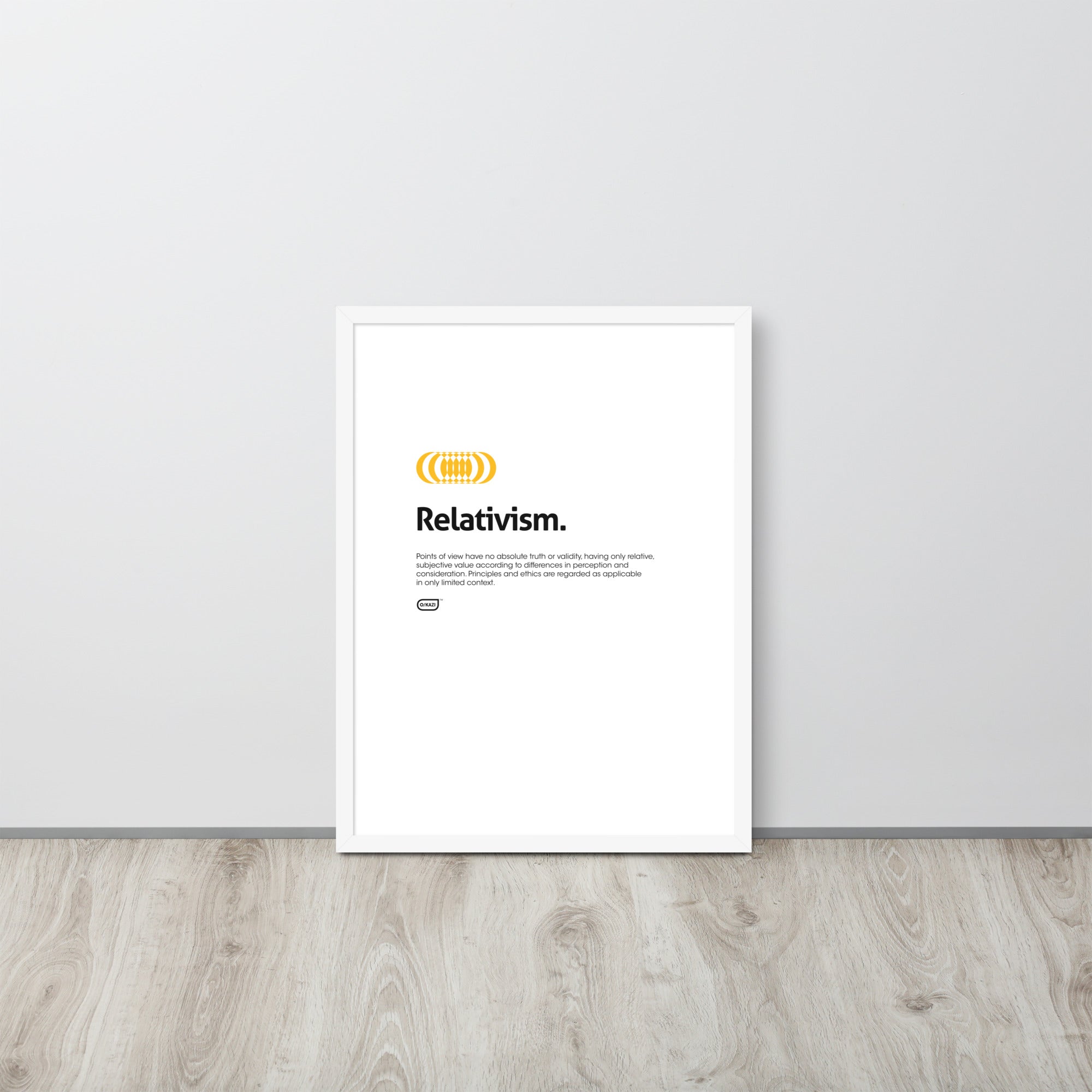 Philosophy - Relativism - White Poster