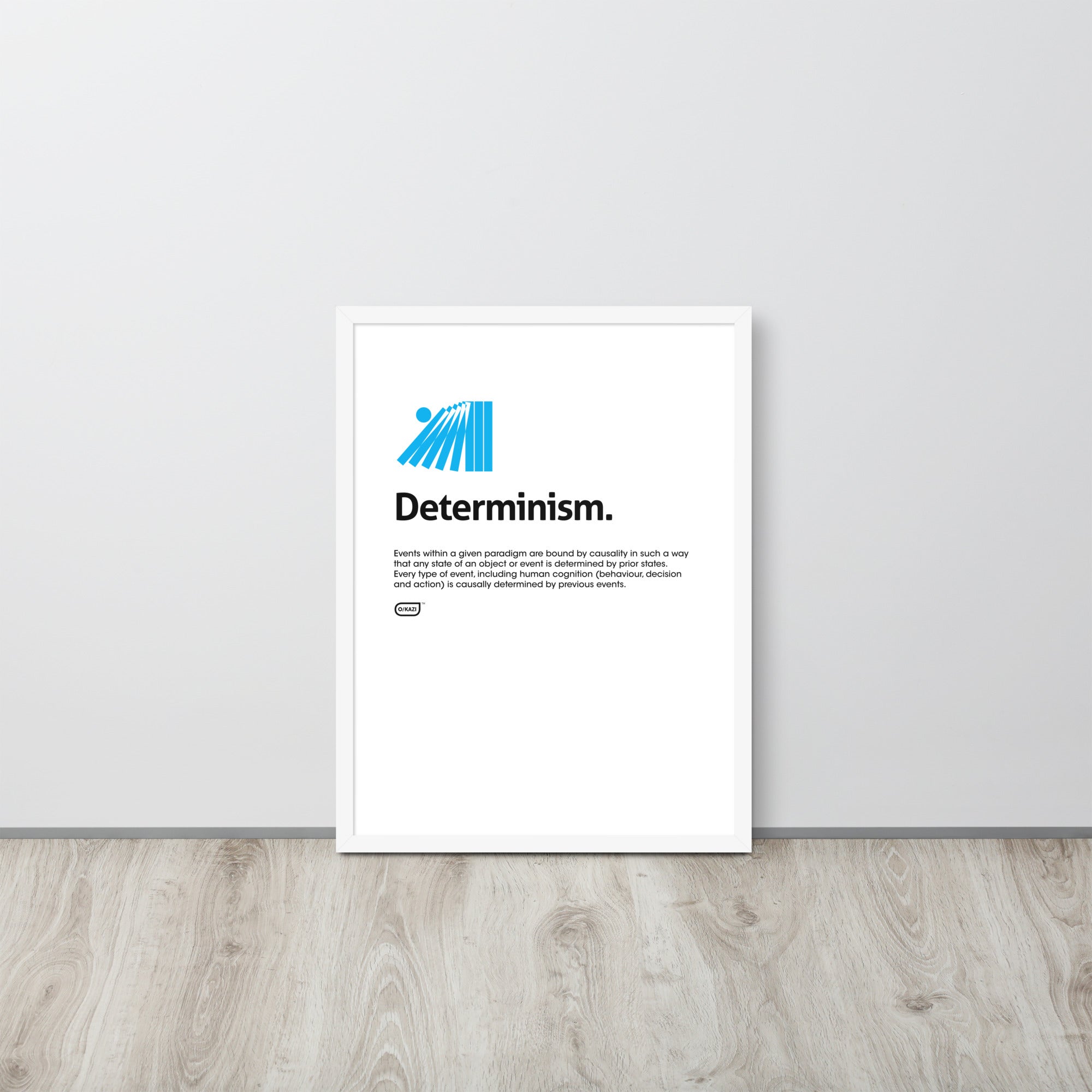 Philosophy - Determinism - White Poster