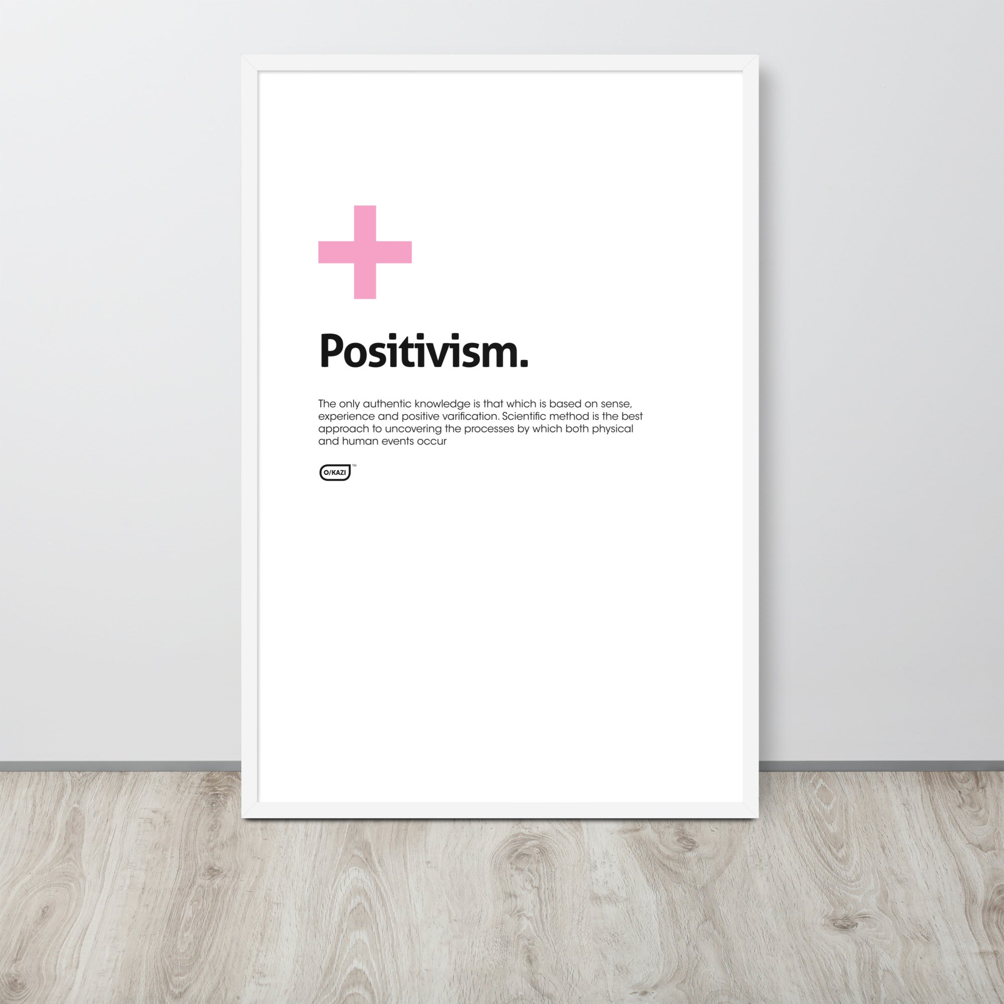 Philosophy - Positivism - White Poster