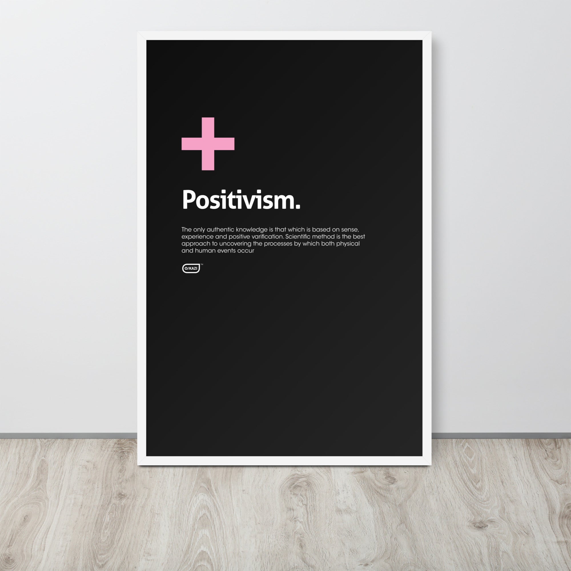 Philosophy - Positivism - Black Poster