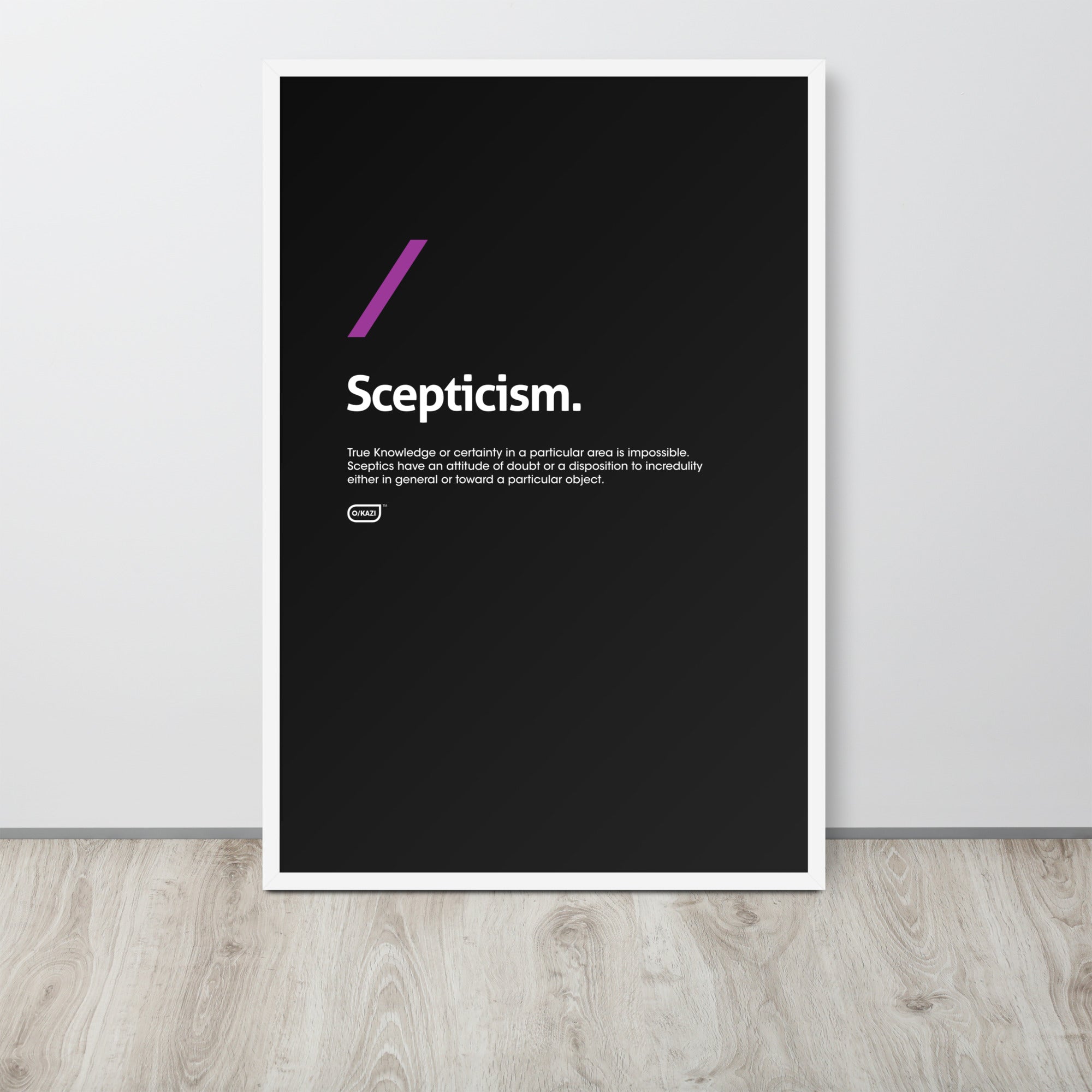 Philosophy - Skepticism - Black Poster