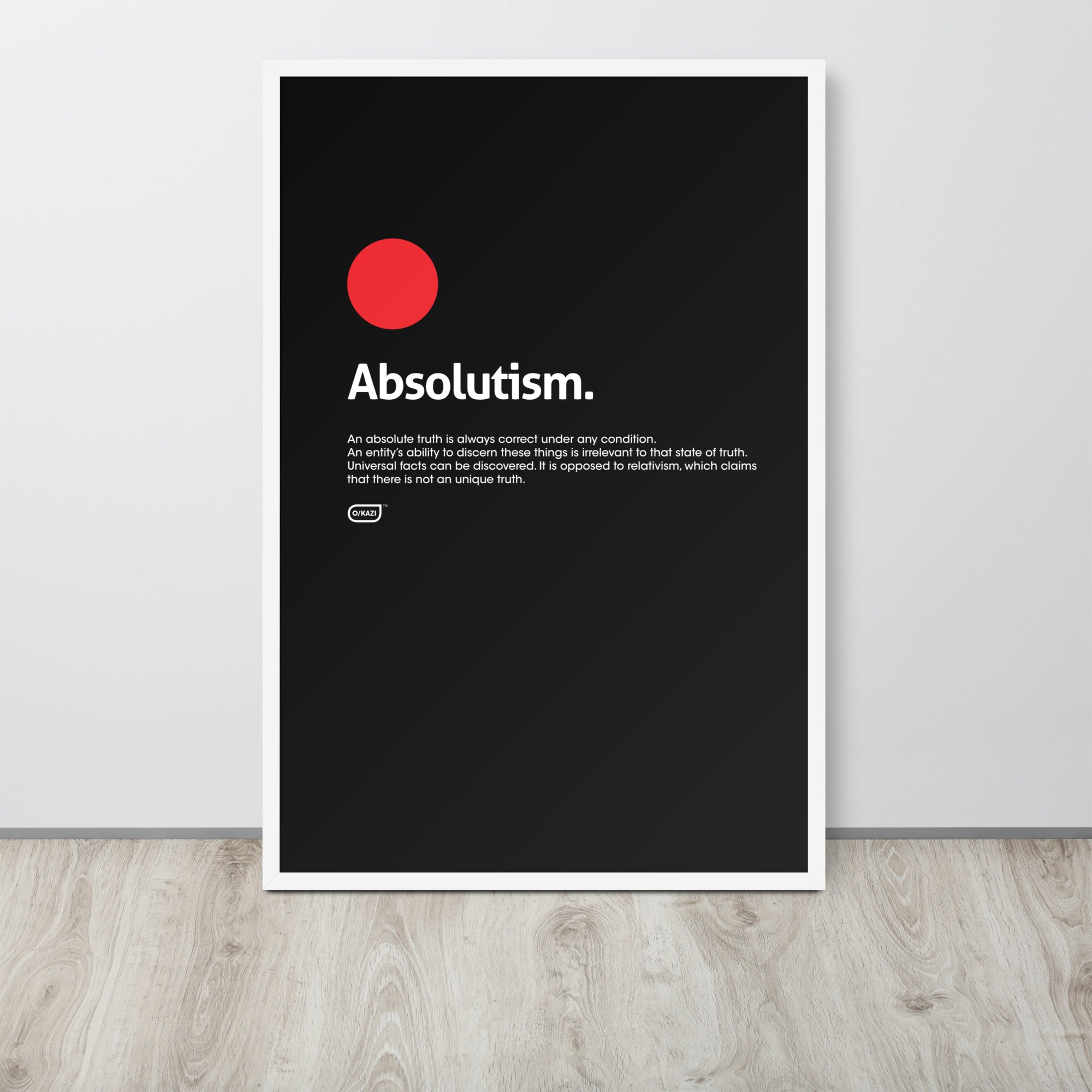 Philosophy - Absolutism - Black Poster