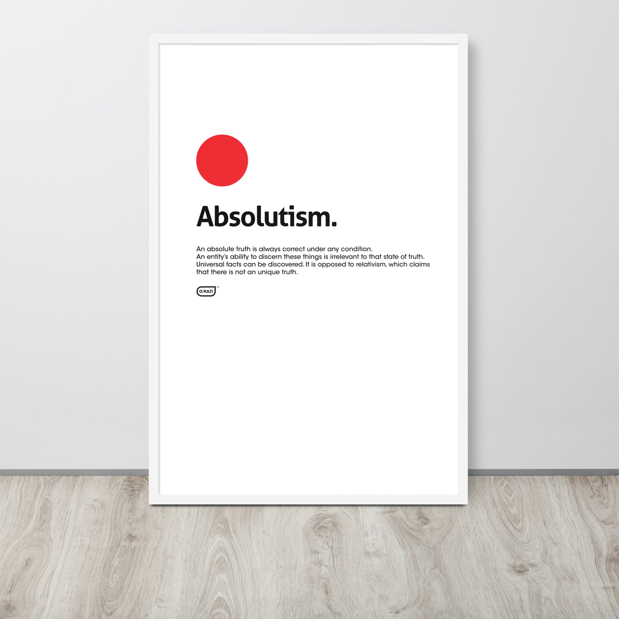 Philosophy - Absolutism - White Poster