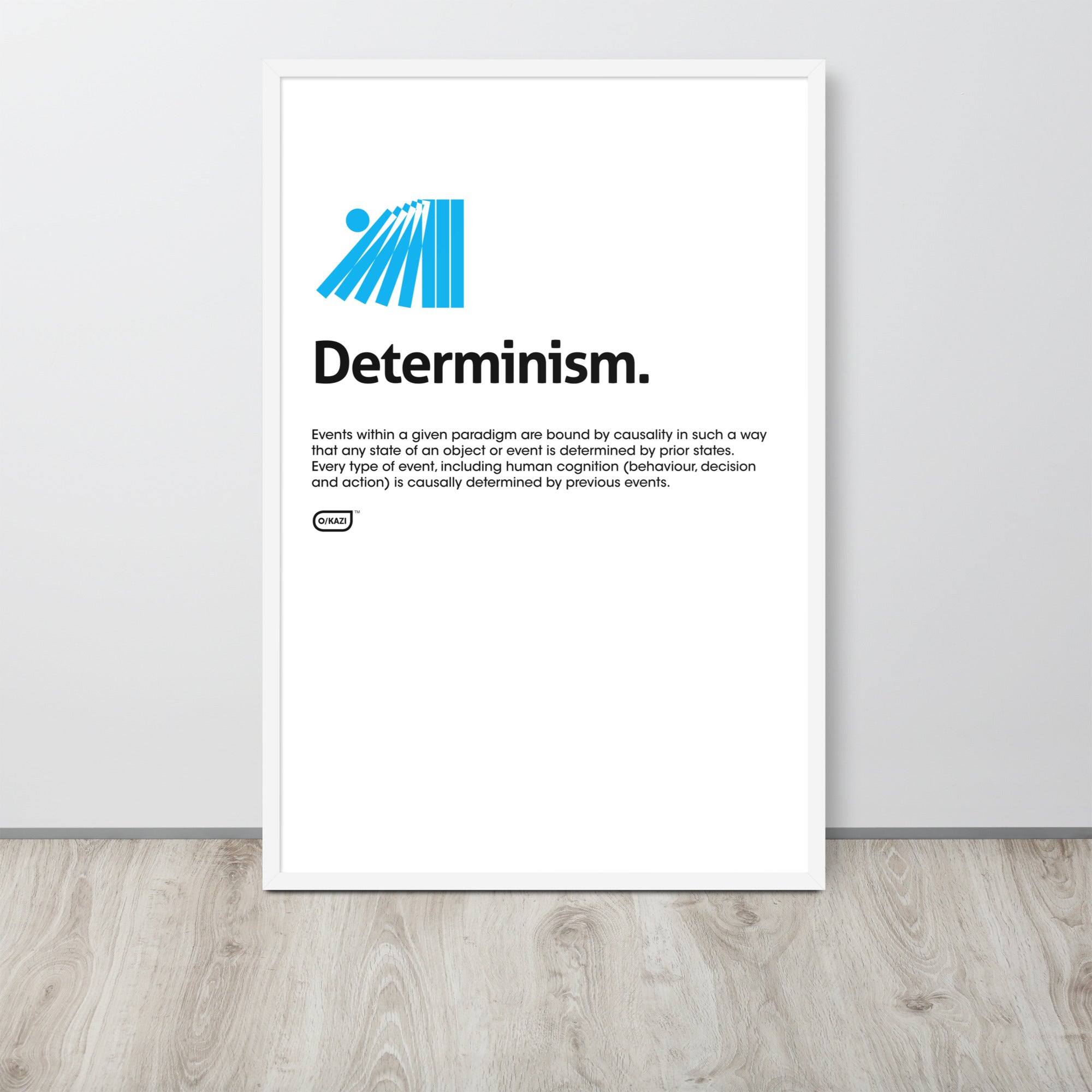 Philosophy - Determinism - White Poster