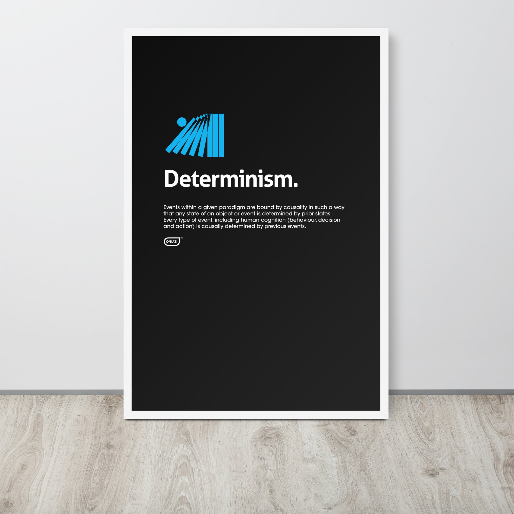 Philosophy - Determinism - Black Poster