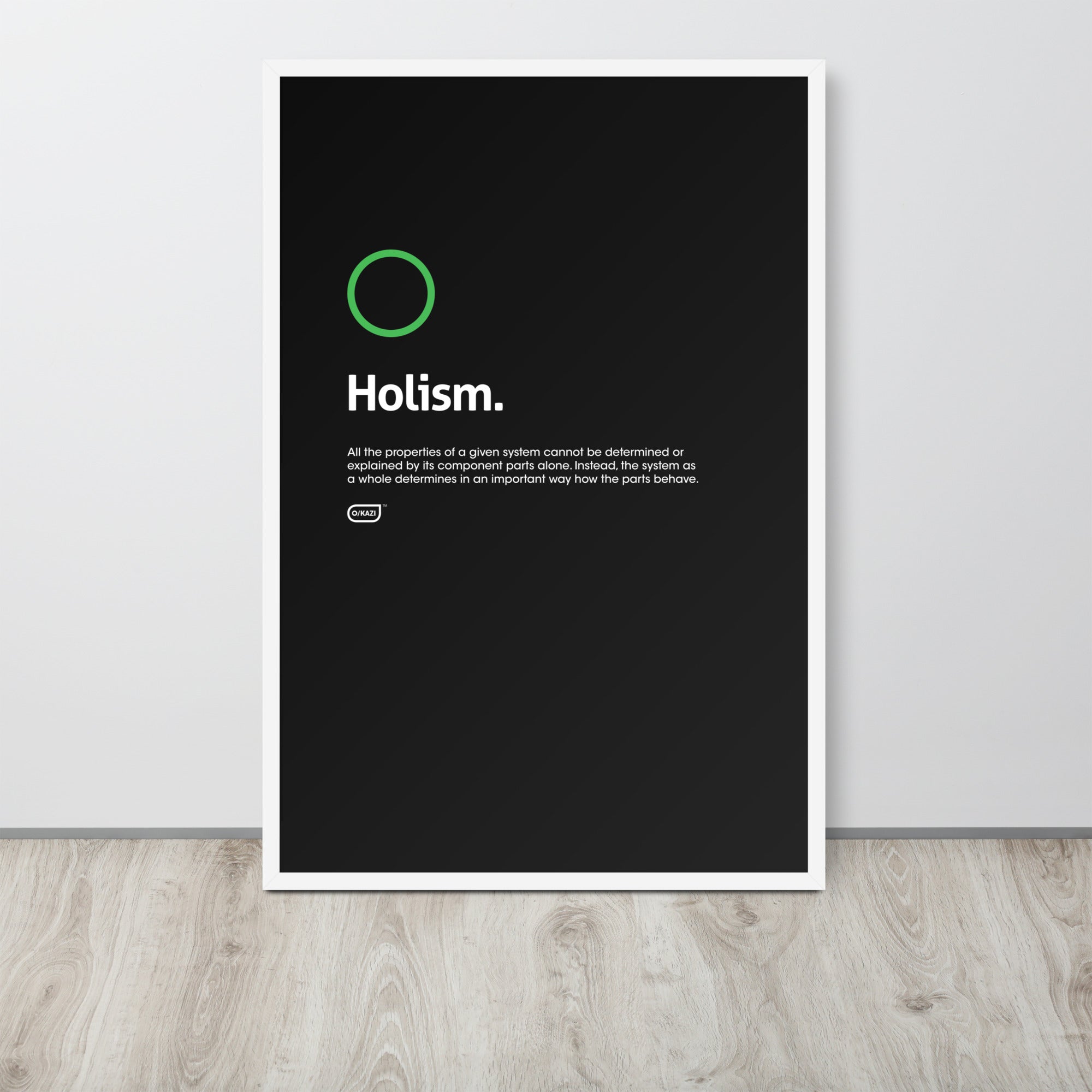 Philosophy - Holism - Black Poster