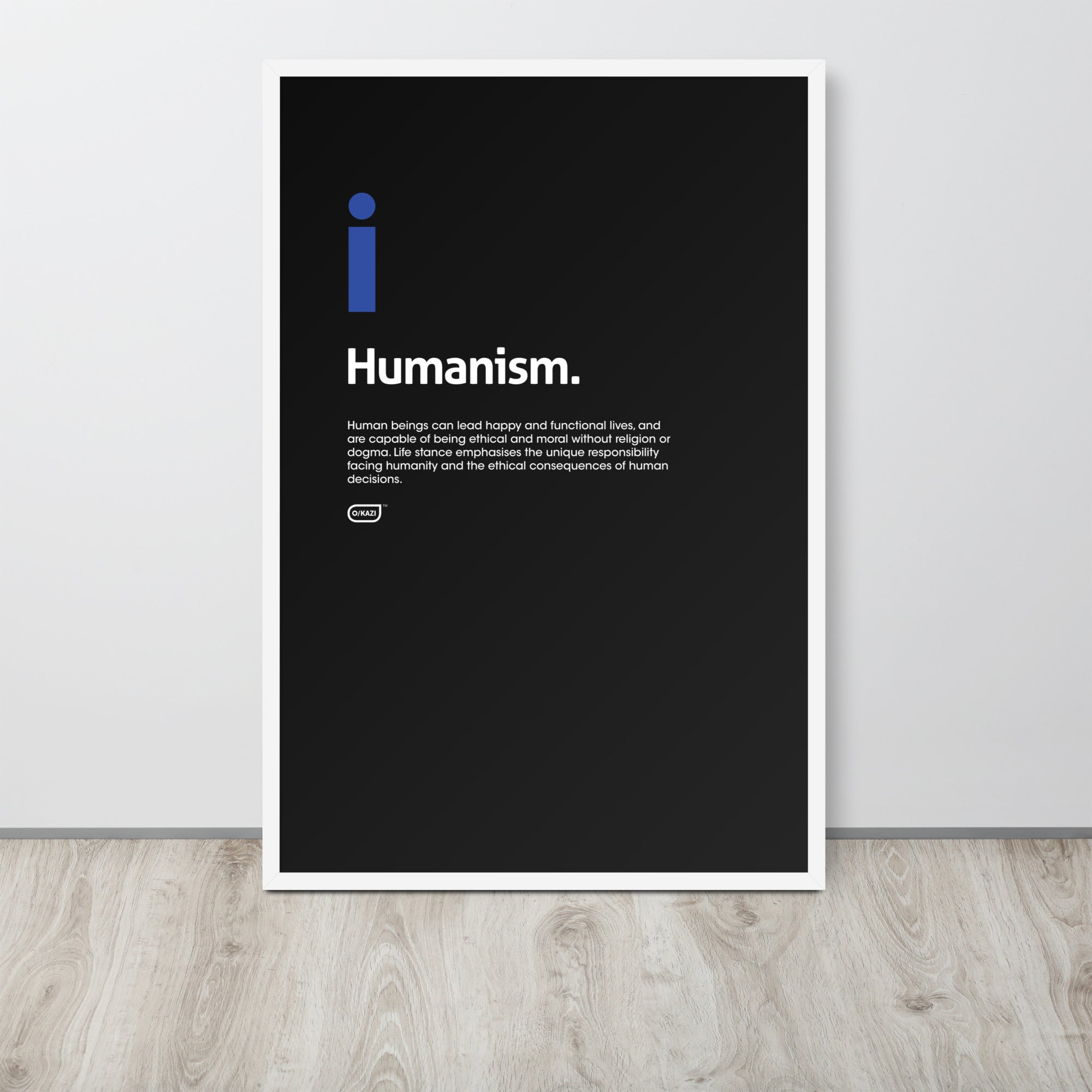 Philosophy - Humanism - Black Poster