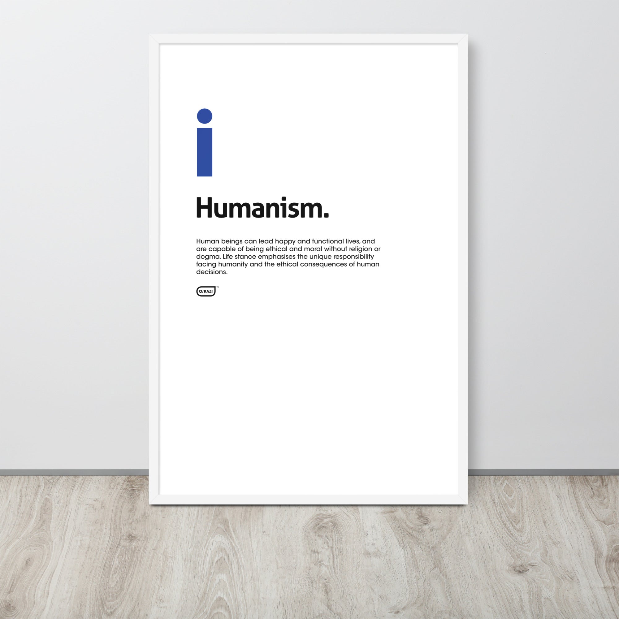 Philosophy - Humanism - White Poster